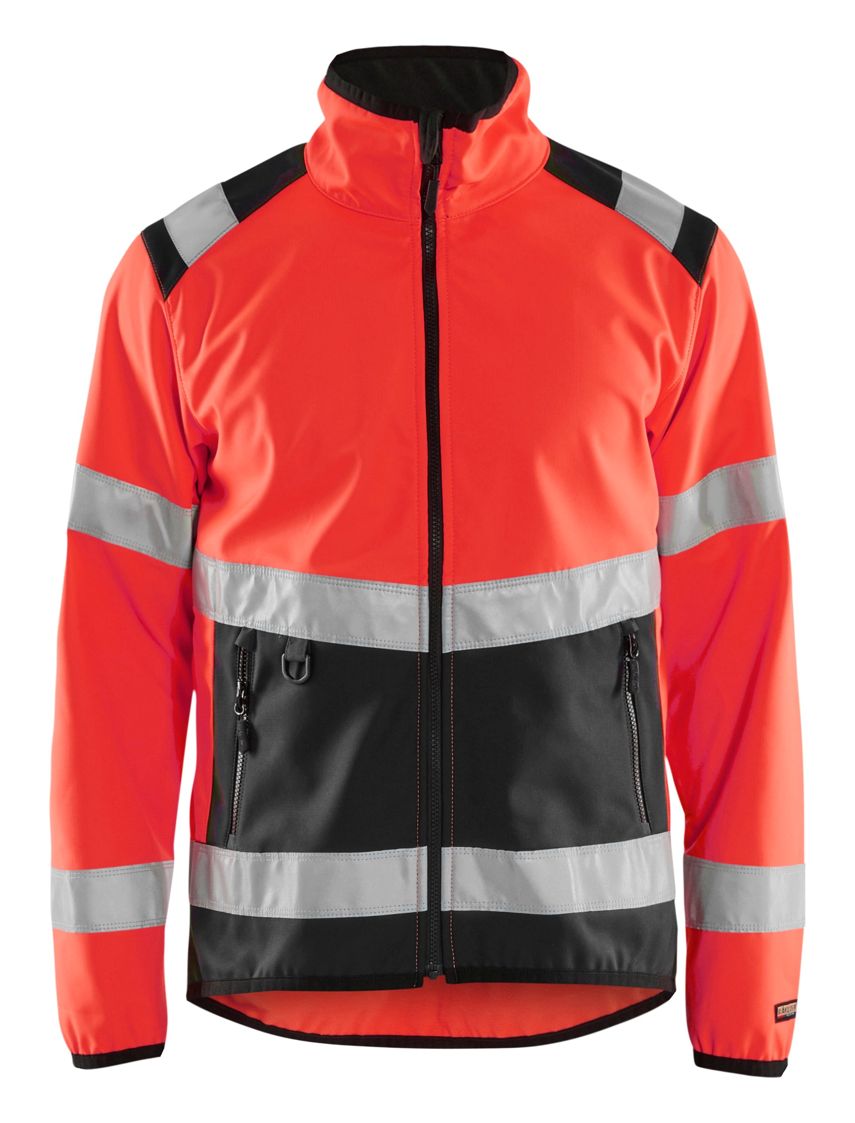 Blåkläder 4877 High Vis Light Softshell Jakke produktbillede med firmalogo