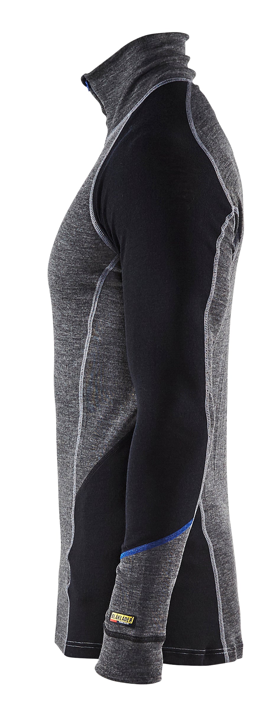 Blåkläder 4899 Undertrøje Merinould Half Zip Warm produktfoto med tryk