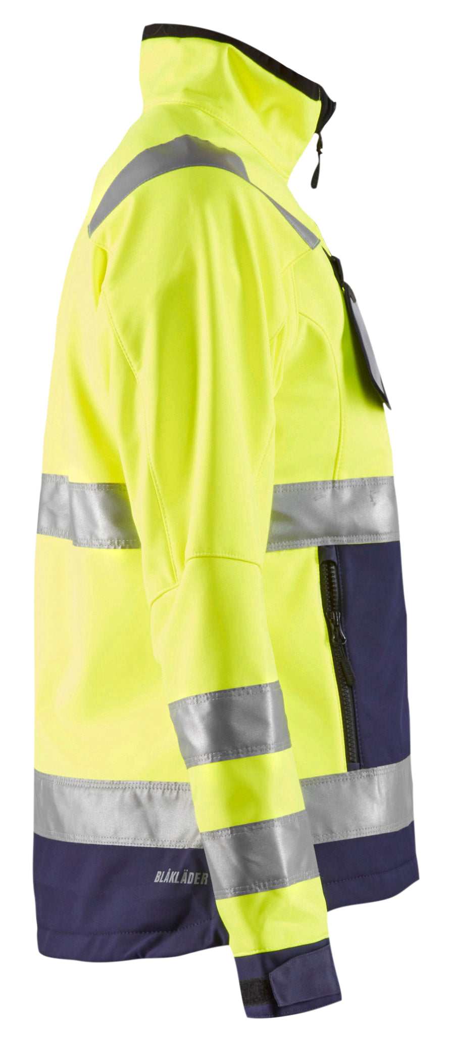 Blåkläder 4902 Dame High Vis Softshell Jakke detalje til broderi