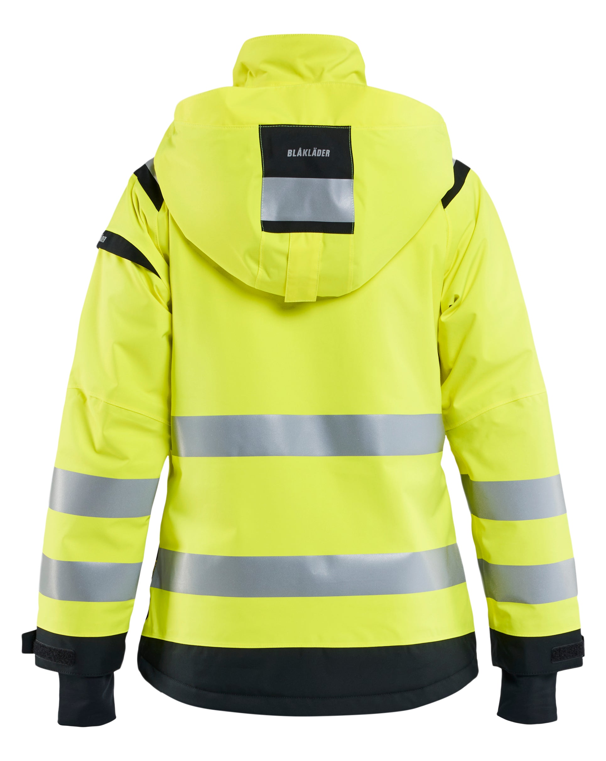 Blåkläder 4904 Dame High Vis Skaljakke nærbillede med logo