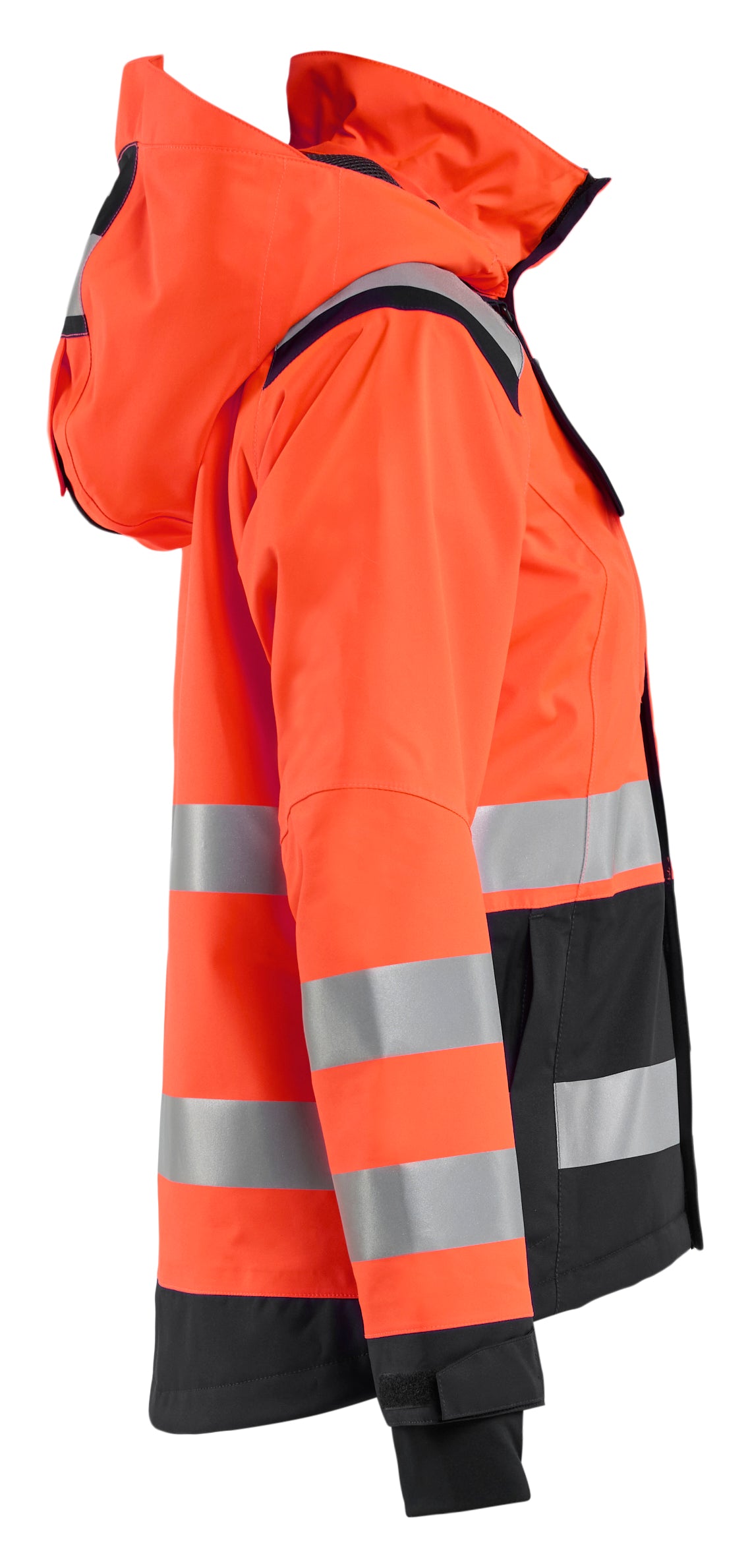 Blåkläder 4904 Dame High Vis Skaljakke nærbillede til broderi