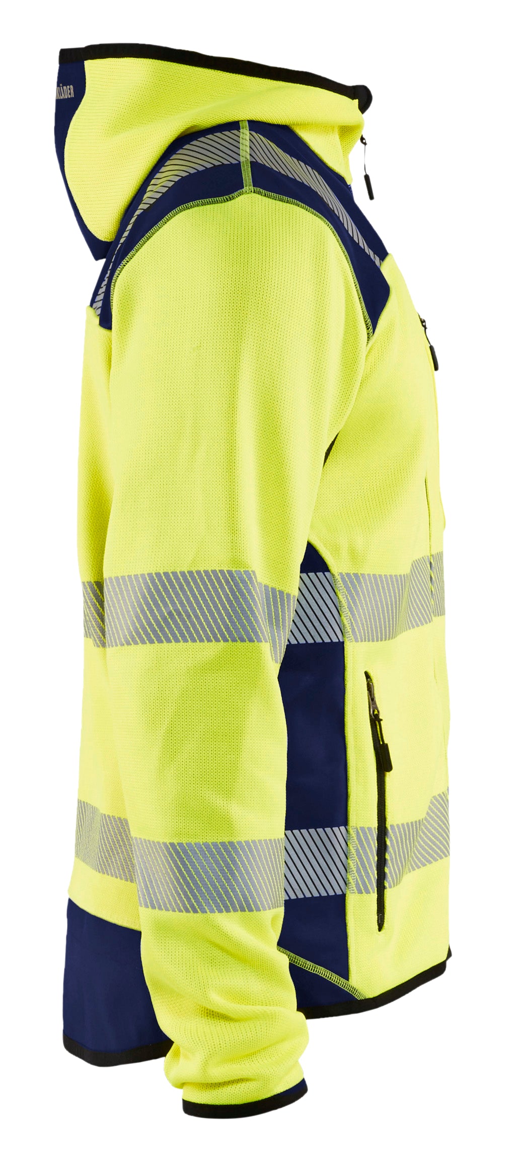 Blåkläder 4923 High Vis Strikket Softshell Jakke detalje til broderi