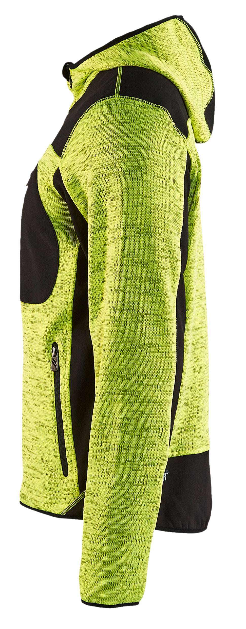 Blåkläder 4930 Strikket jakke med softshell produktfoto med tryk