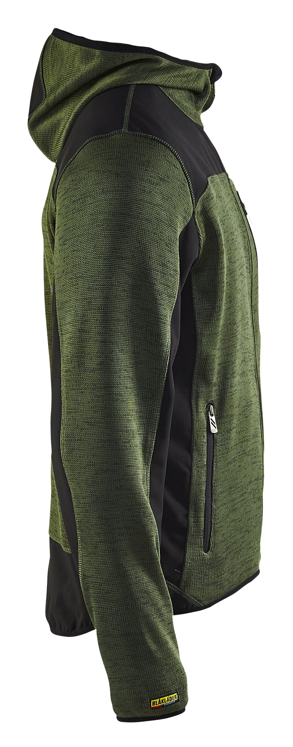 Blåkläder 4930 Strikket jakke med softshell produktfoto til broderi
