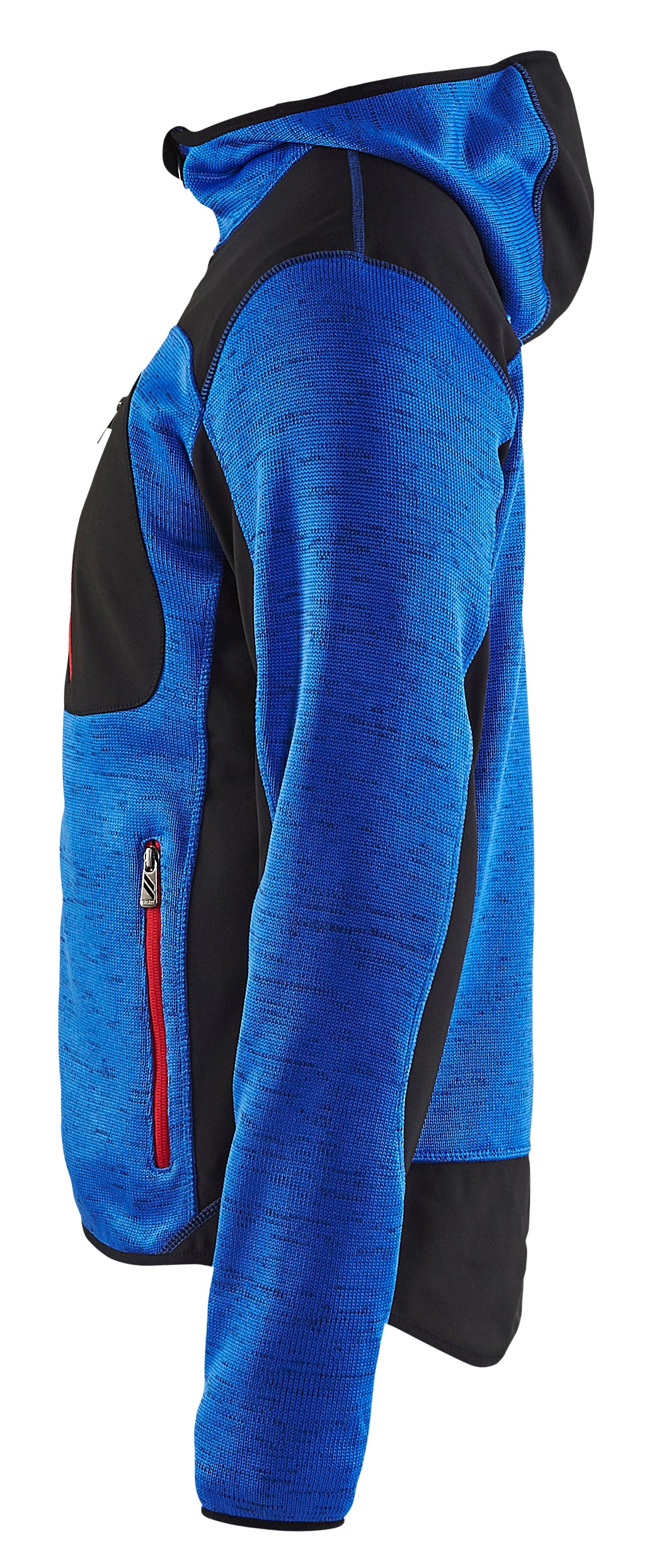 Blåkläder 4930 Strikket jakke med softshell detalje med tryk