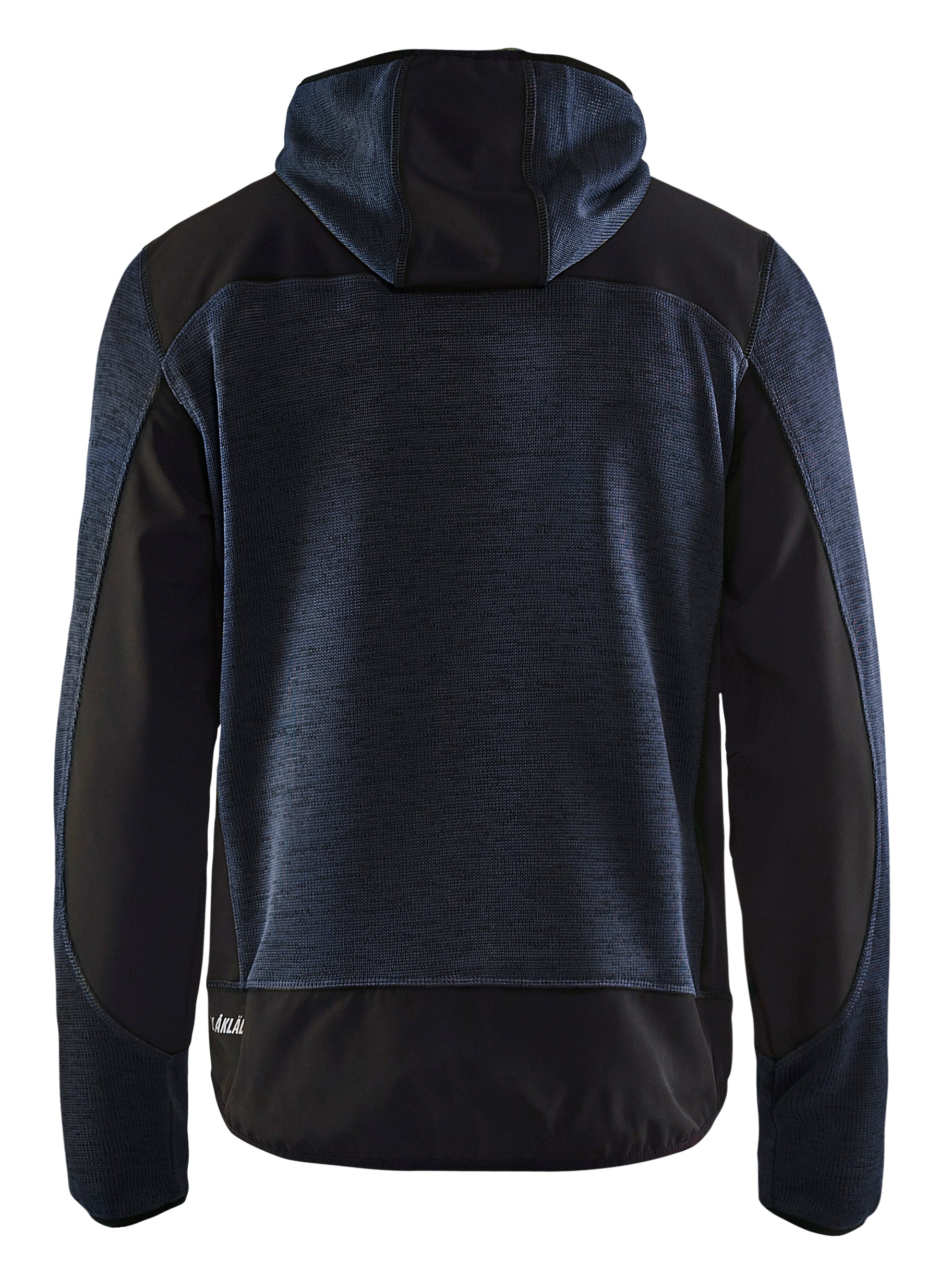 Blåkläder 4930 Strikket jakke med softshell produktbillede med logo