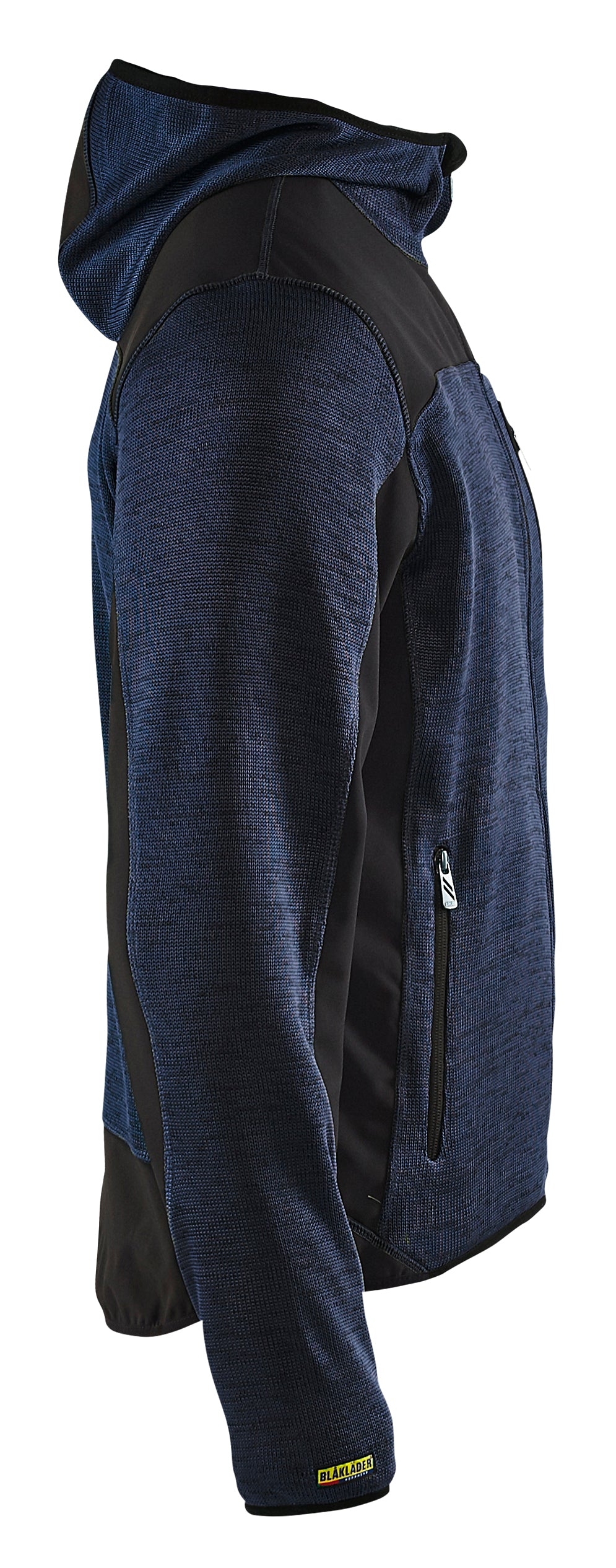 Blåkläder 4930 Strikket jakke med softshell detalje til broderi