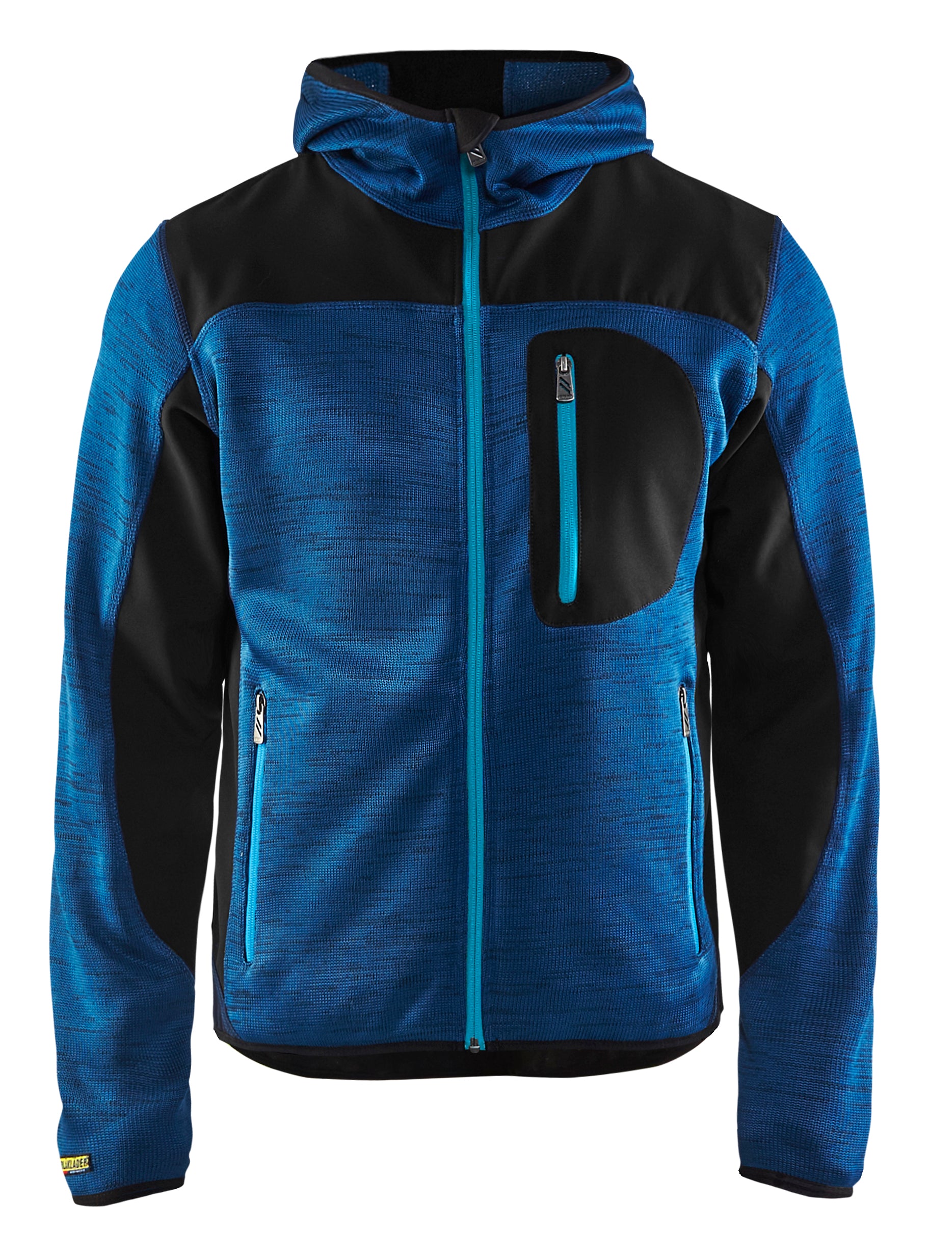 Blåkläder 4930 Strikket jakke med softshell materiale med firmalogo