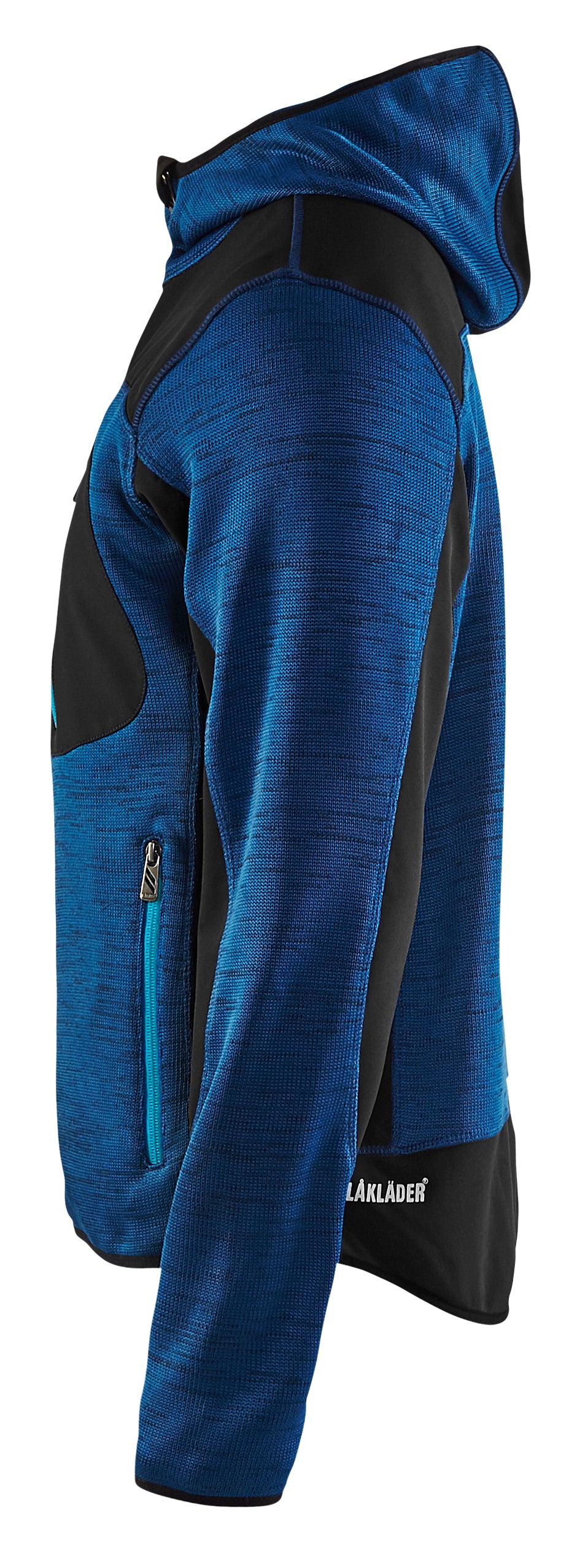 Blåkläder 4930 Strikket jakke med softshell produktbillede med tryk