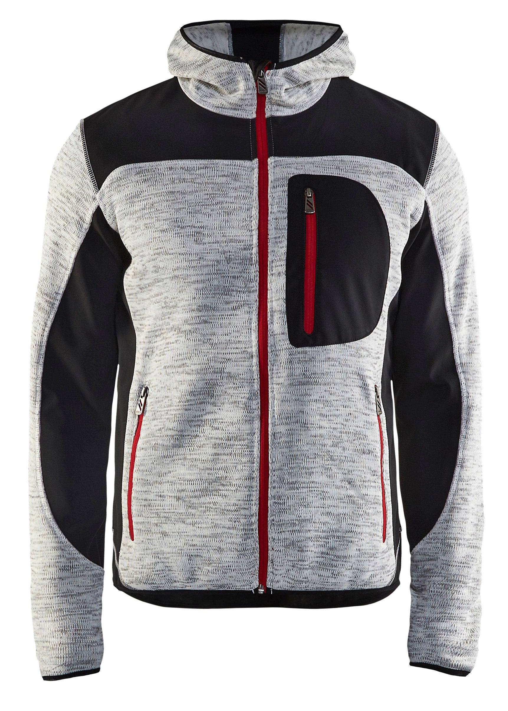 Blåkläder 4930 Strikket jakke med softshell detalje med firmalogo