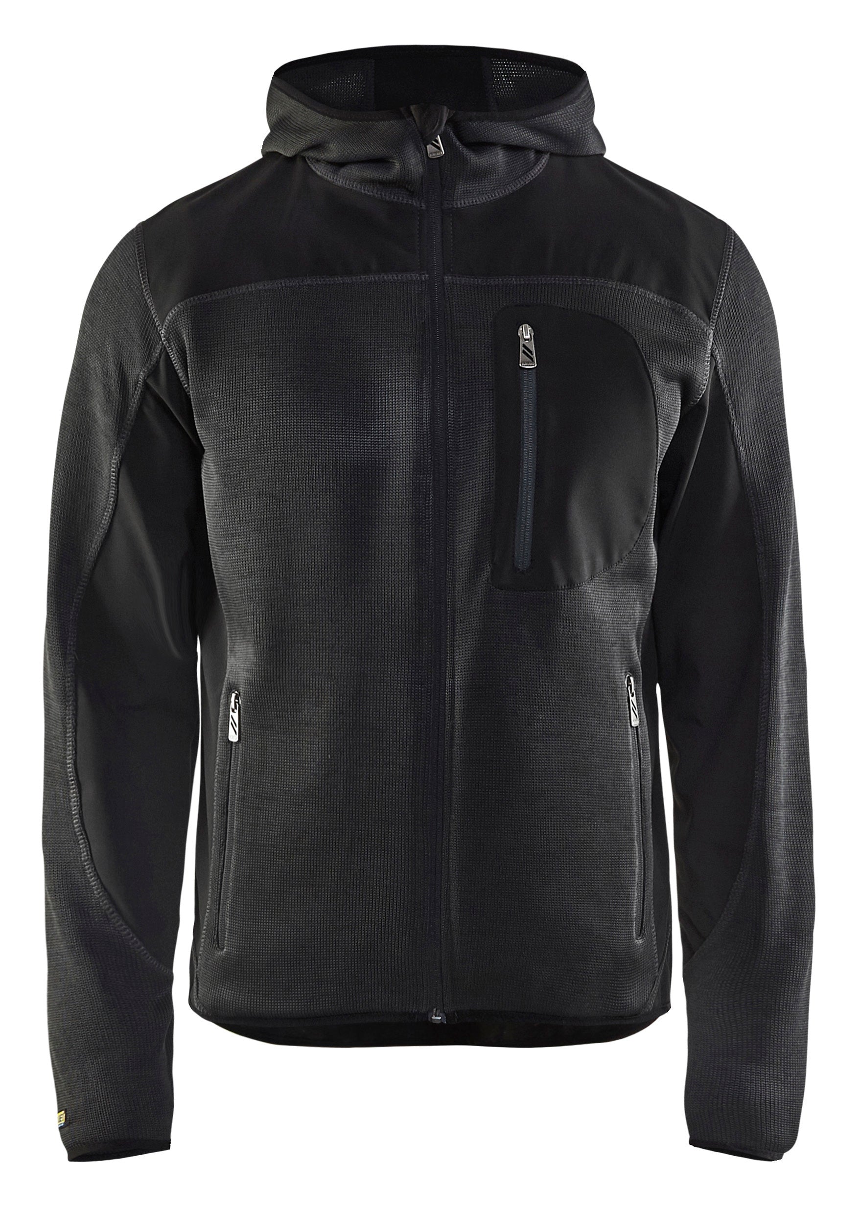 Blåkläder 4930 Strikket jakke med softshell produktfoto med firmalogo