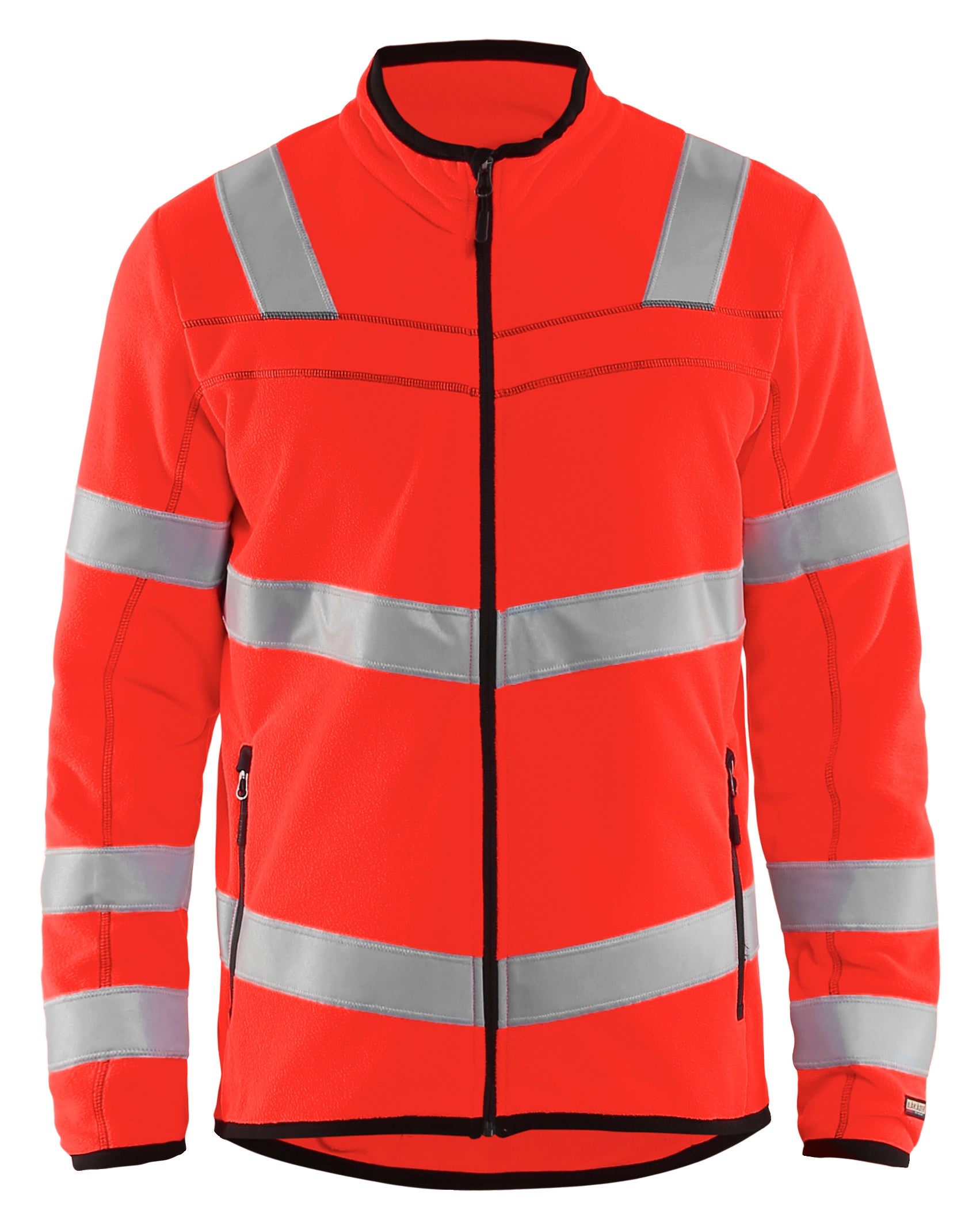 Blåkläder 4941 High Vis Microfleece Jakke detalje med firmalogo