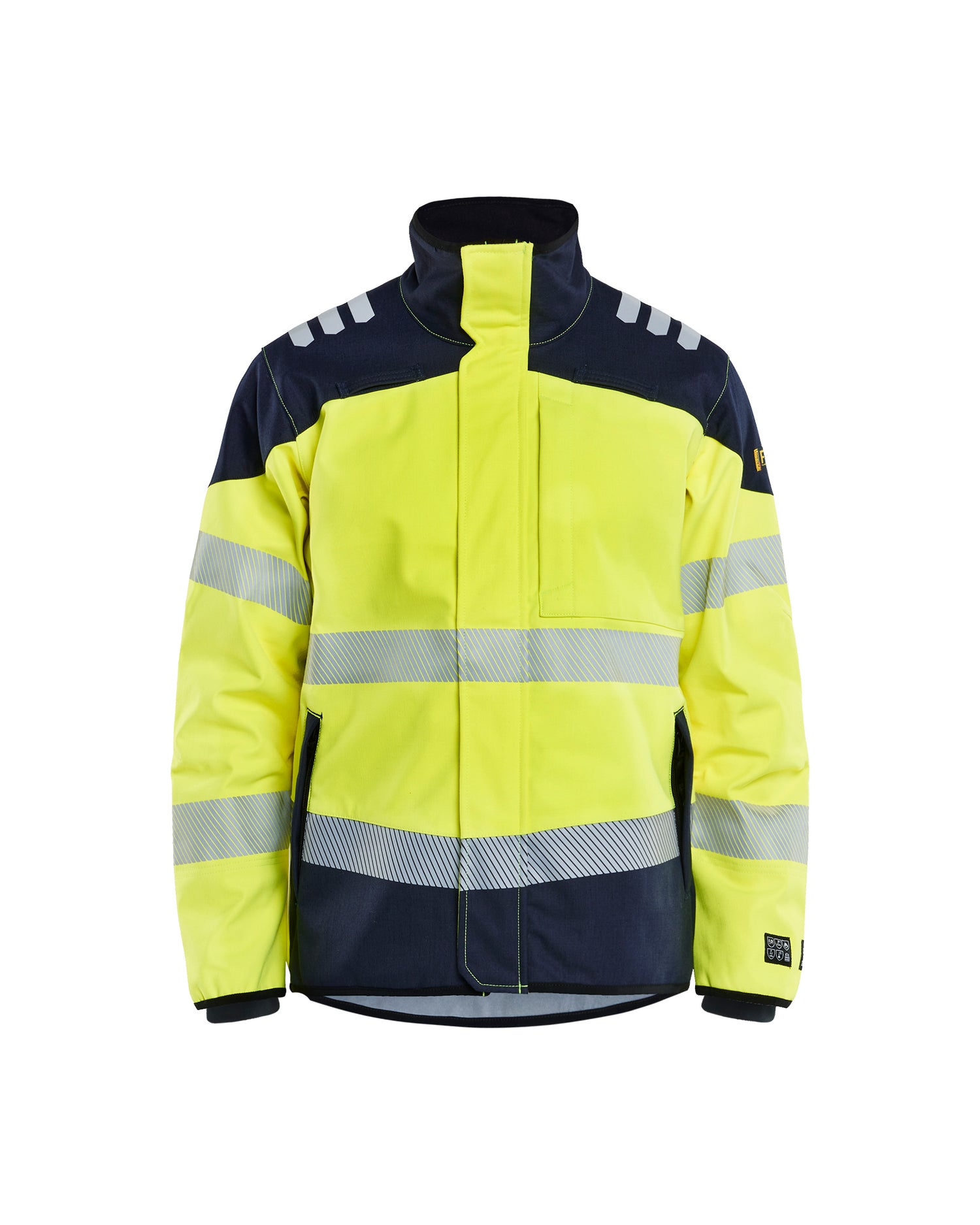 Blåkläder 4948 Multinorm Softshell Jakke Inherent, High Vis Gul/Marineblå