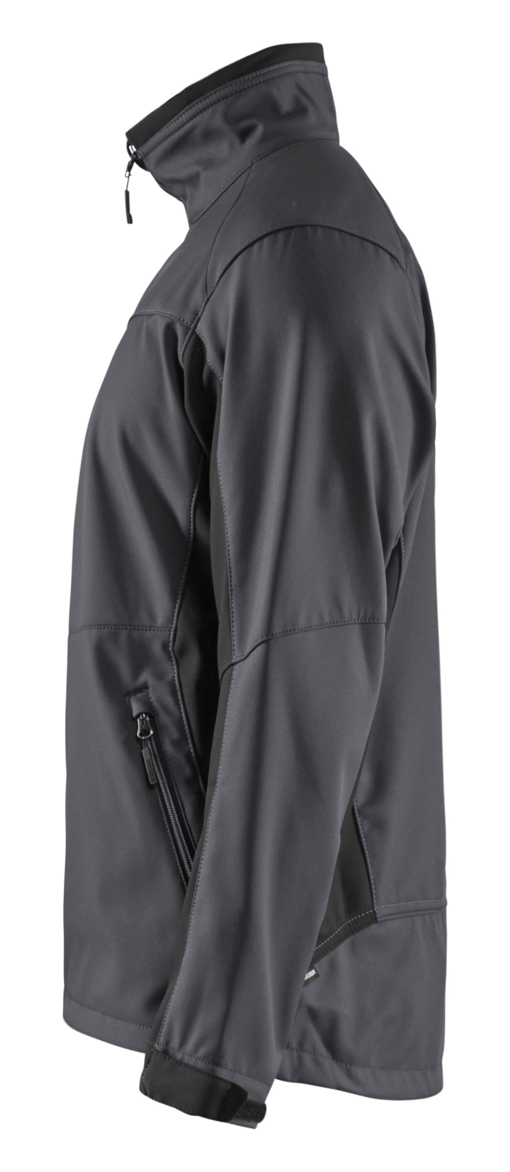 Blåkläder 4950 Softshell Jakke nærbillede med tryk