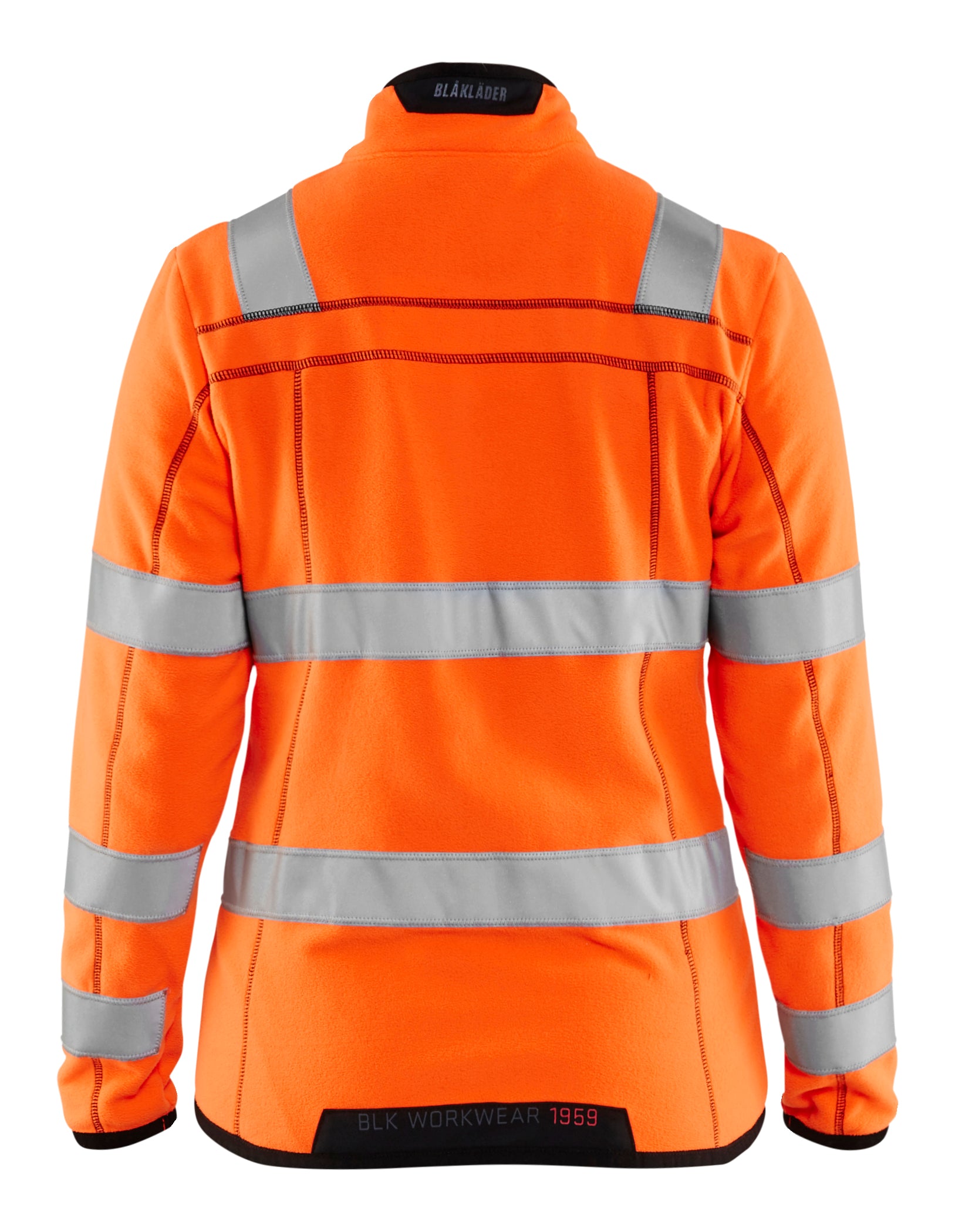 Blåkläder 4966 Dame High Vis Microfleece Jakke nærbillede med logo