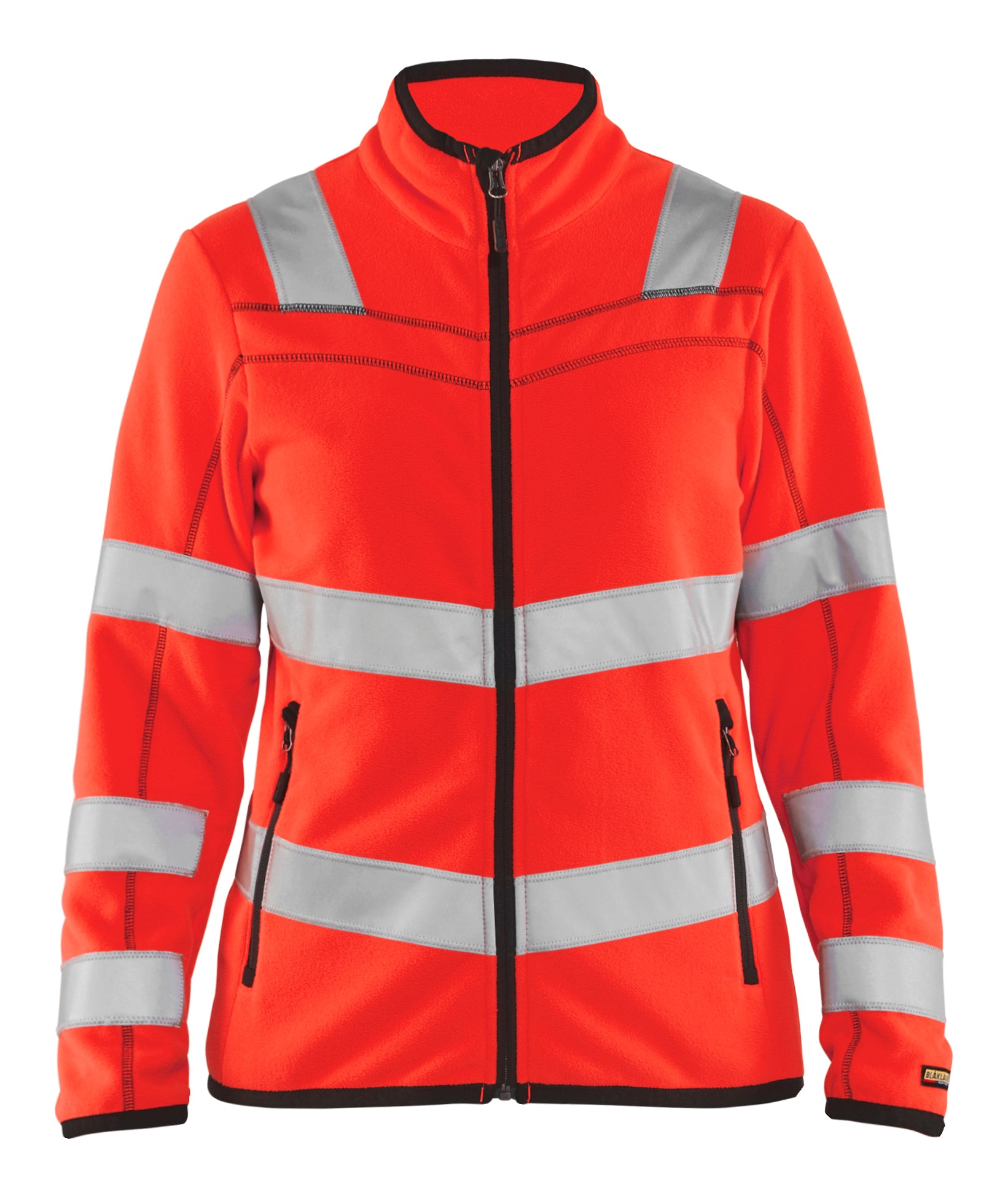 Blåkläder 4966 Dame High Vis Microfleece Jakke detalje med firmalogo