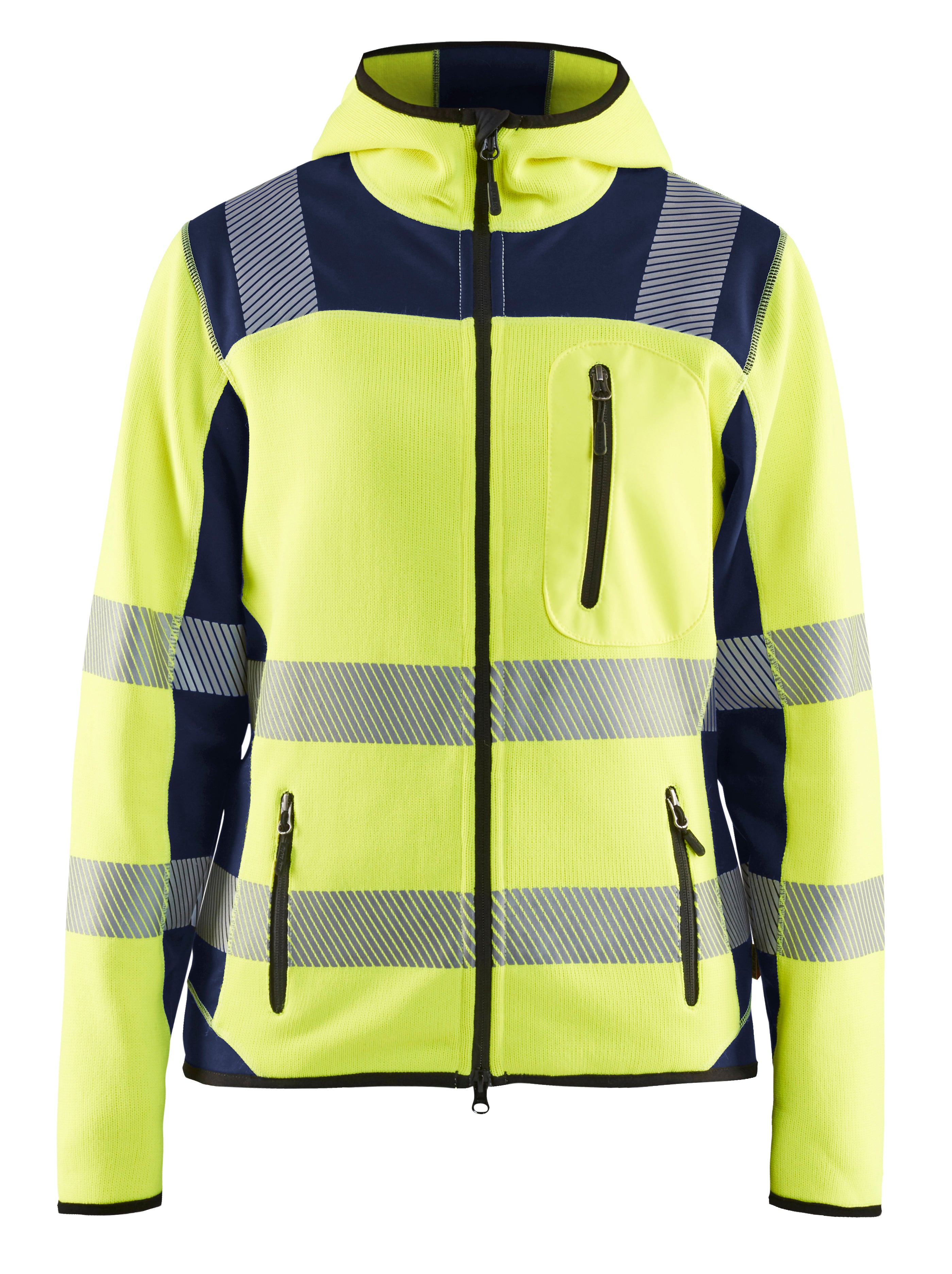 Dame High Vis Strikket Softshell Jakke