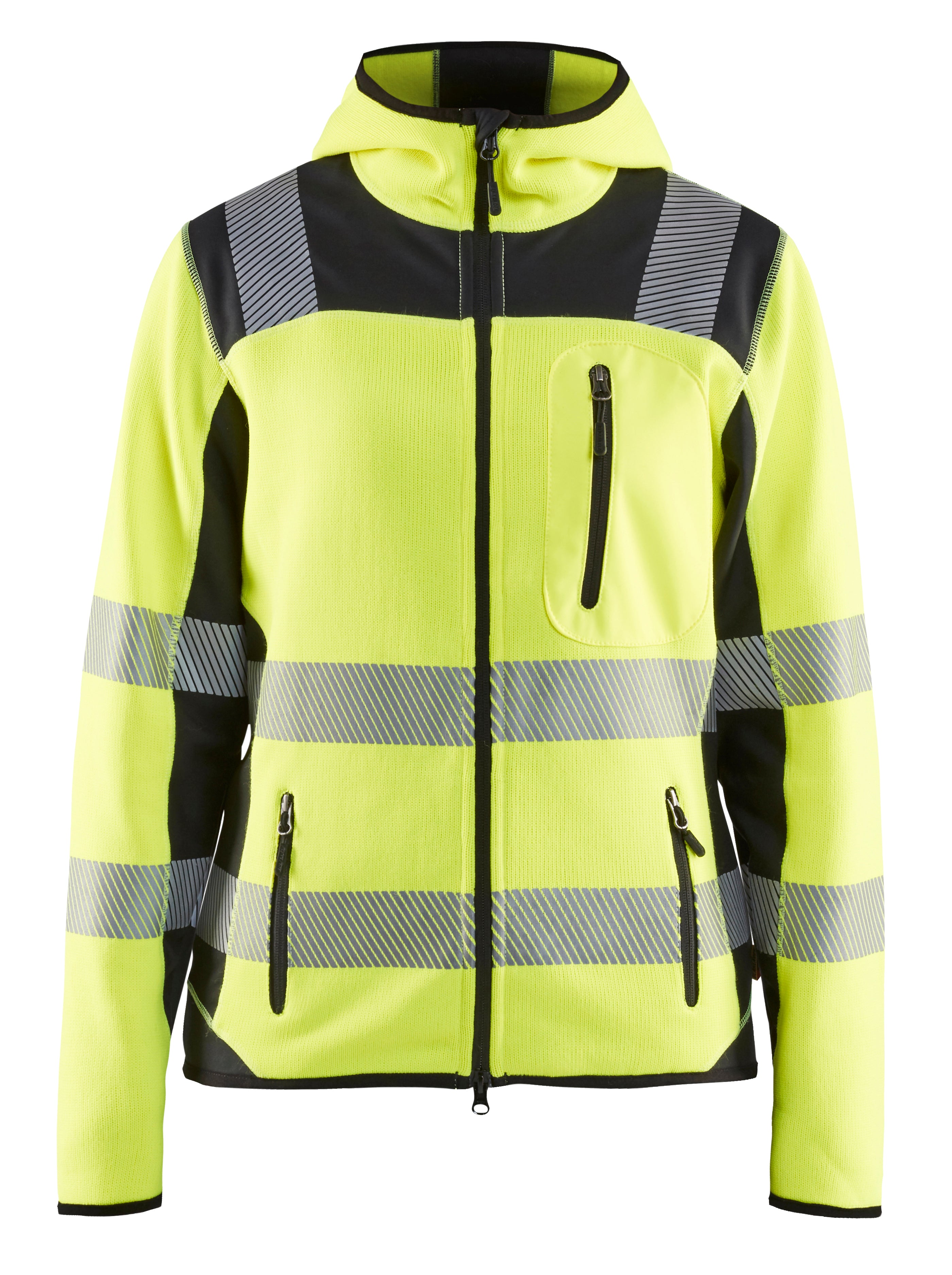 Blåkläder 4967 Dame High Vis Strikket Softshell Jakke materiale med firmalogo