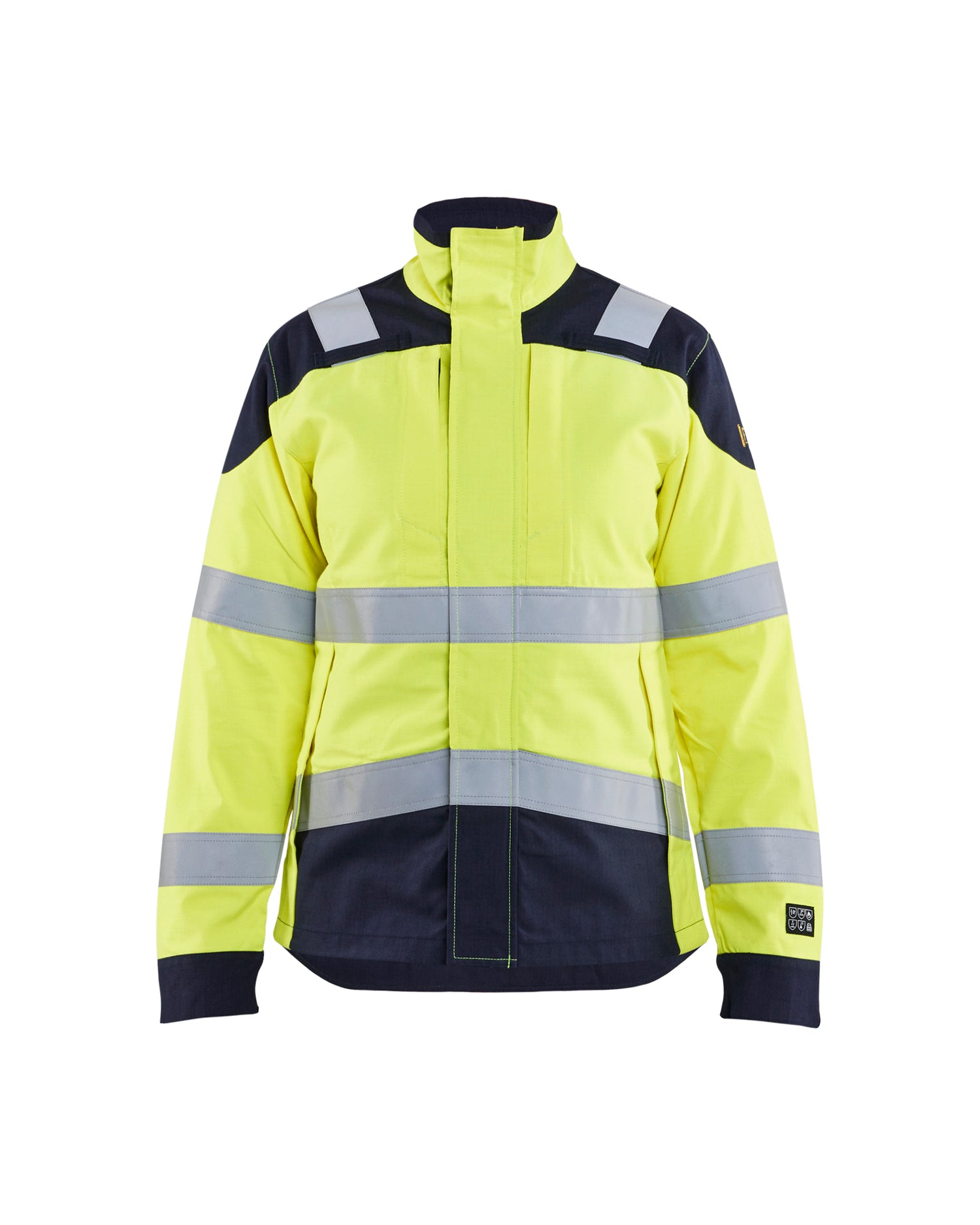 Blåkläder 4969 Dame Multinorm Jakke Inherent, High Vis Gul/Marineblå