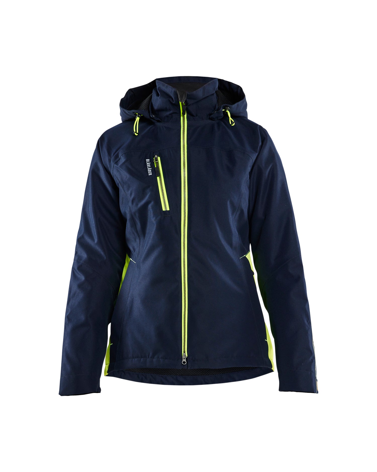 Blåkläder 4972 Dame Letforet Vinterjakke, Mørk Marineblå/High Vis Gul