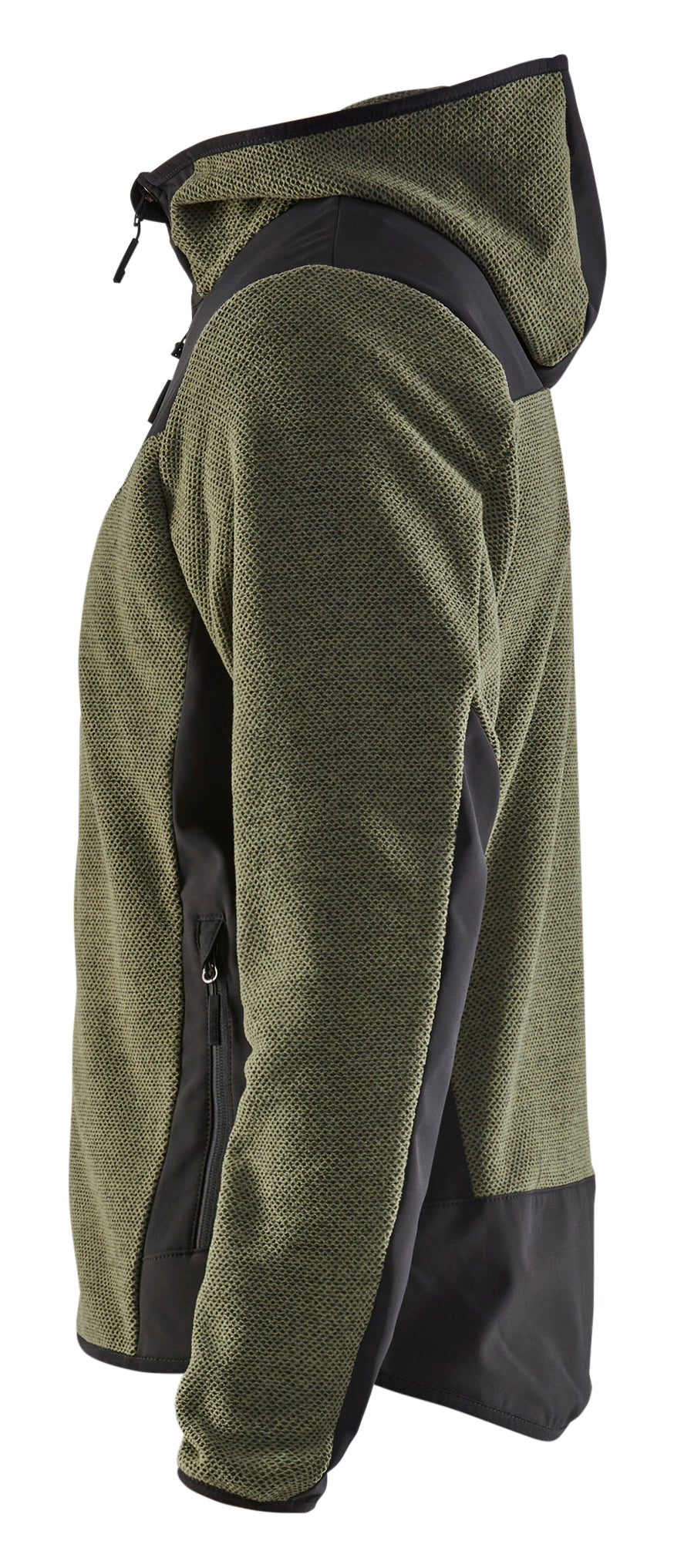 Blåkläder 5940 Strikket Jakke med Softshell produktbillede med tryk