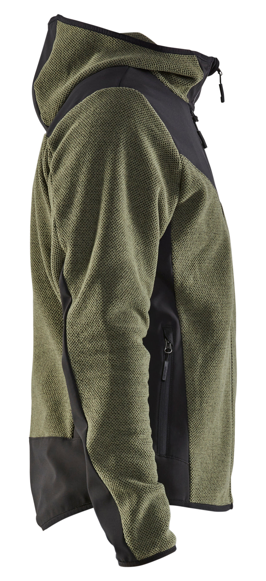 Blåkläder 5940 Strikket Jakke med Softshell produktfoto til broderi