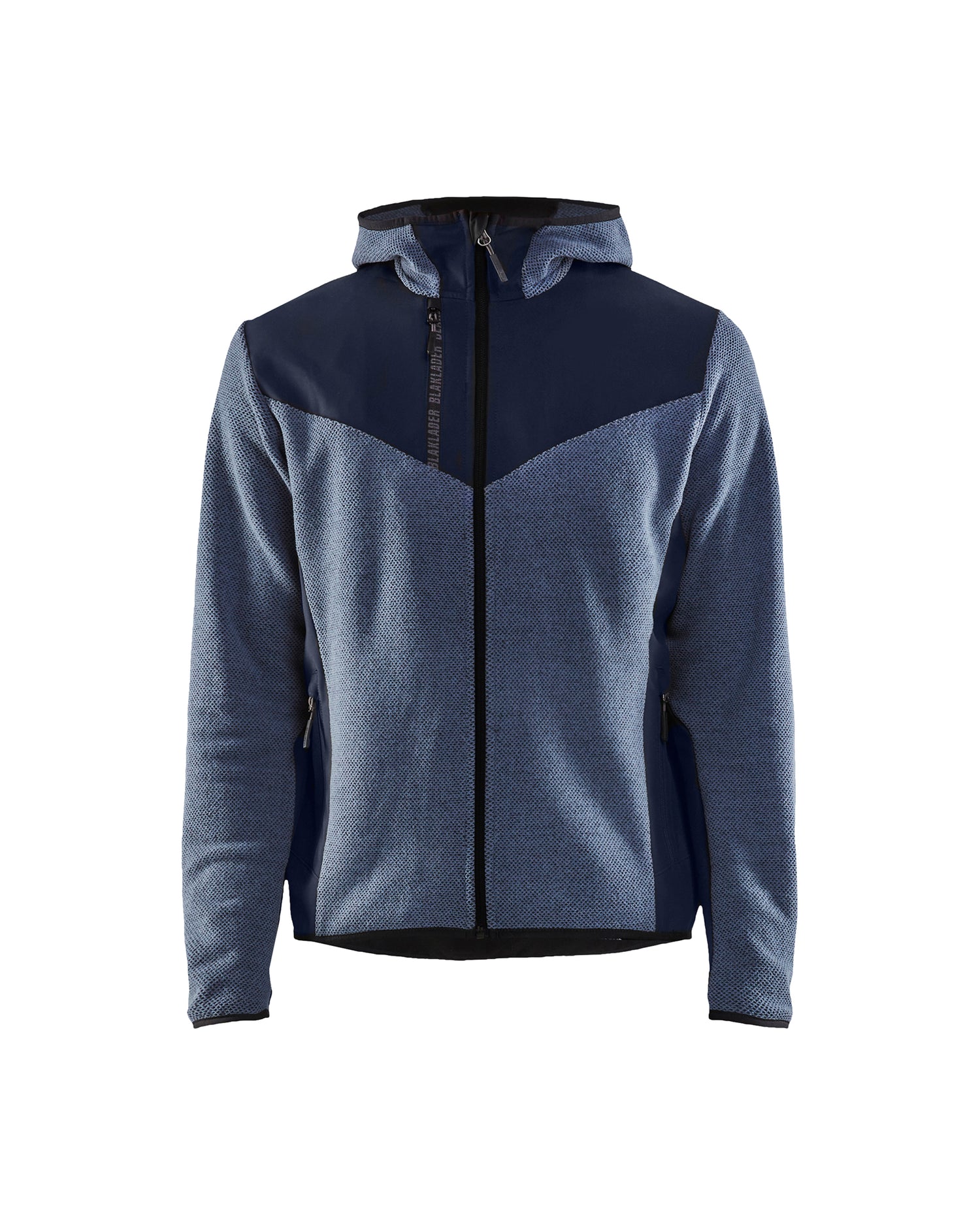 Blåkläder 5940 Strikket Jakke med Softshell, Støvet Blå/Mørk Marineblå