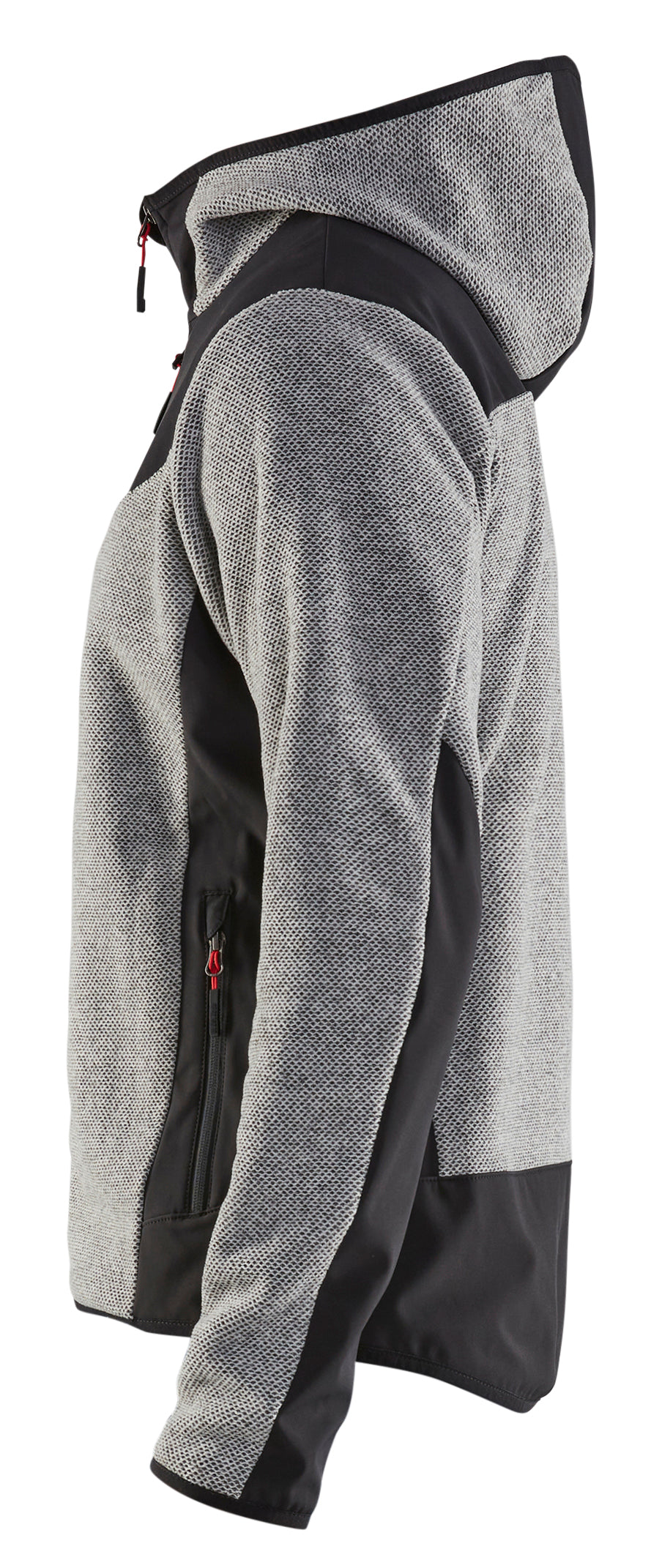 Blåkläder 5940 Strikket Jakke med Softshell produktfoto med tryk