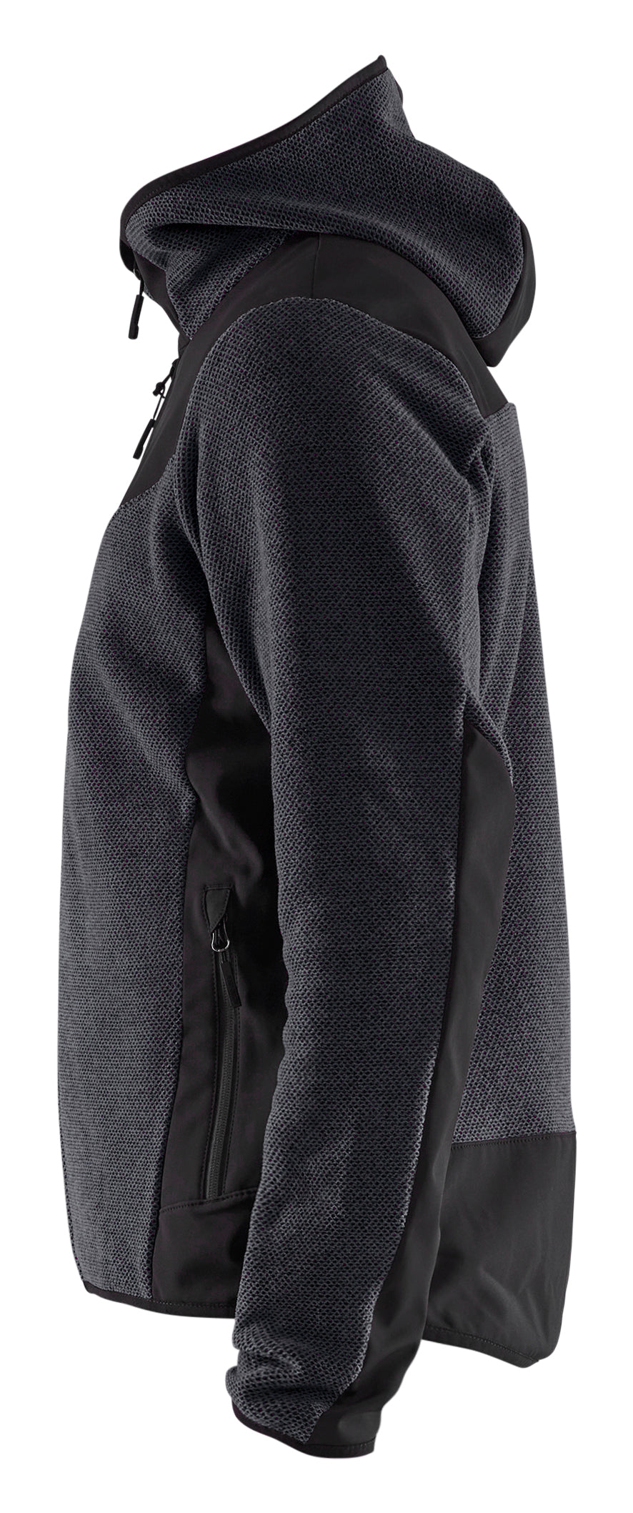 Blåkläder 5940 Strikket Jakke med Softshell produktbillede med tryk