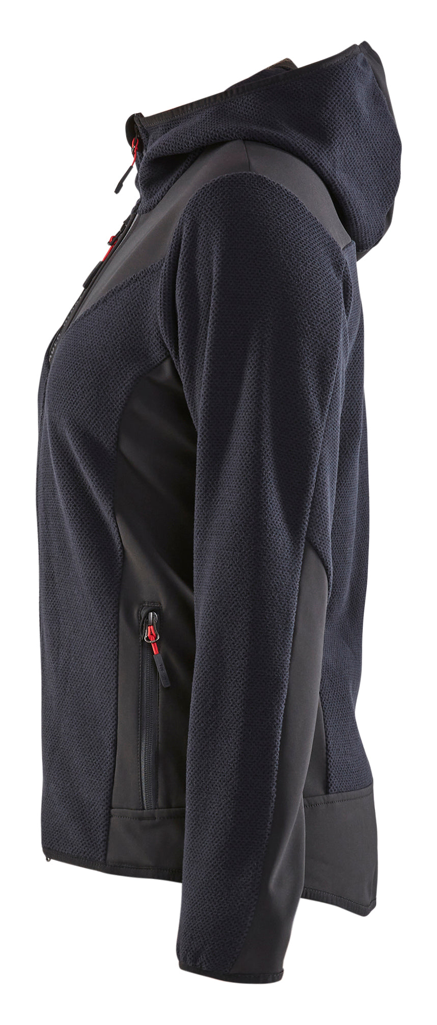 Blåkläder 5941 Dame Strikket Jakke med softshell produktfoto med tryk