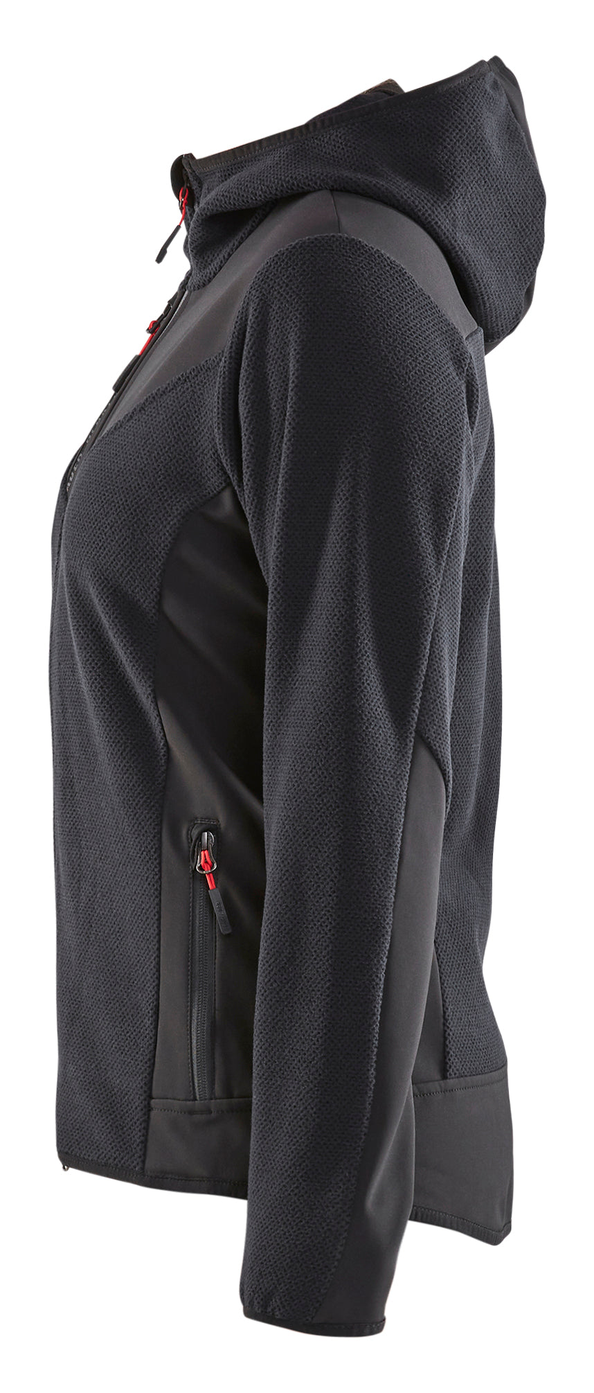 Blåkläder 5941 Dame Strikket Jakke med softshell produktbillede med tryk