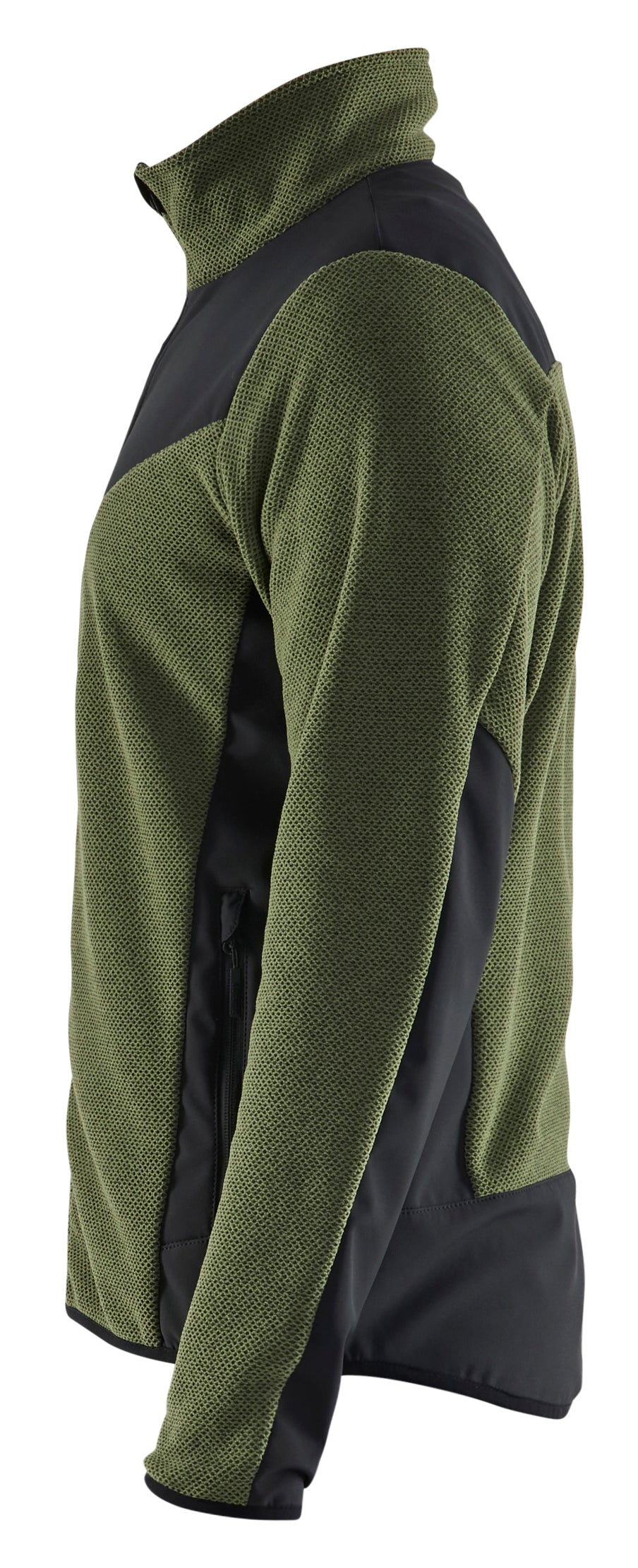 Blåkläder 5942 Strikket Jakke med Softshell produktfoto med tryk