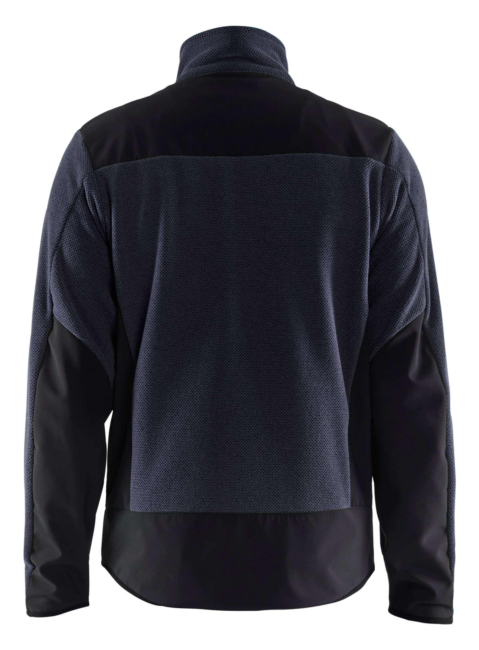 Blåkläder 5942 Strikket Jakke med Softshell nærbillede med logo