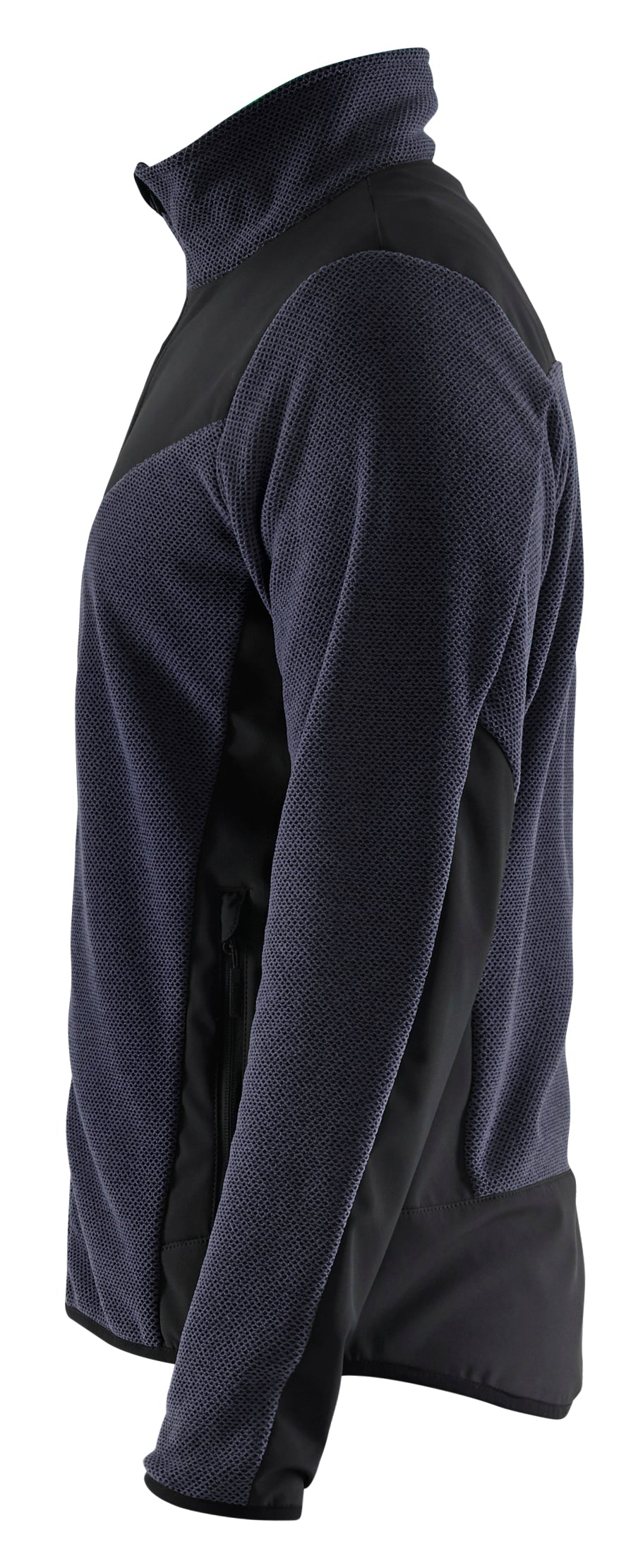Blåkläder 5942 Strikket Jakke med Softshell produktbillede med tryk