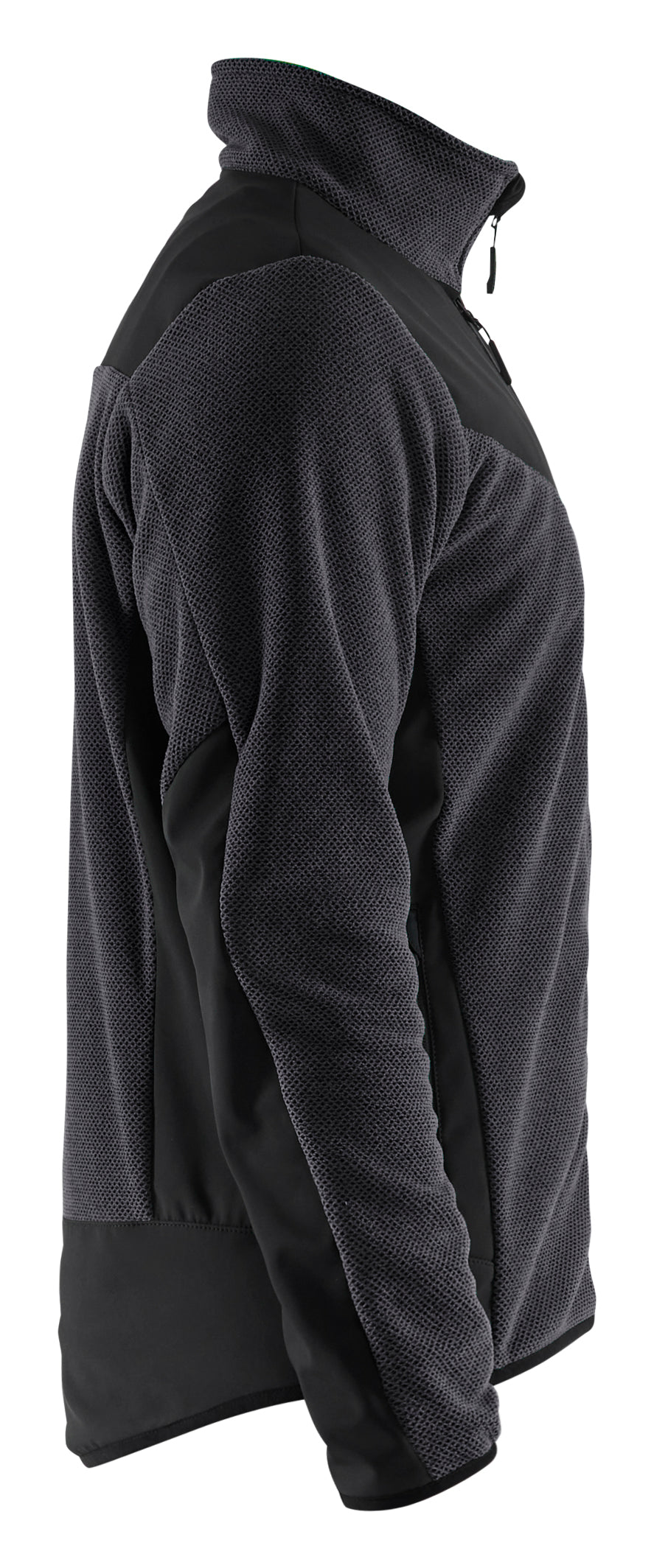 Blåkläder 5942 Strikket Jakke med Softshell nærbillede til broderi