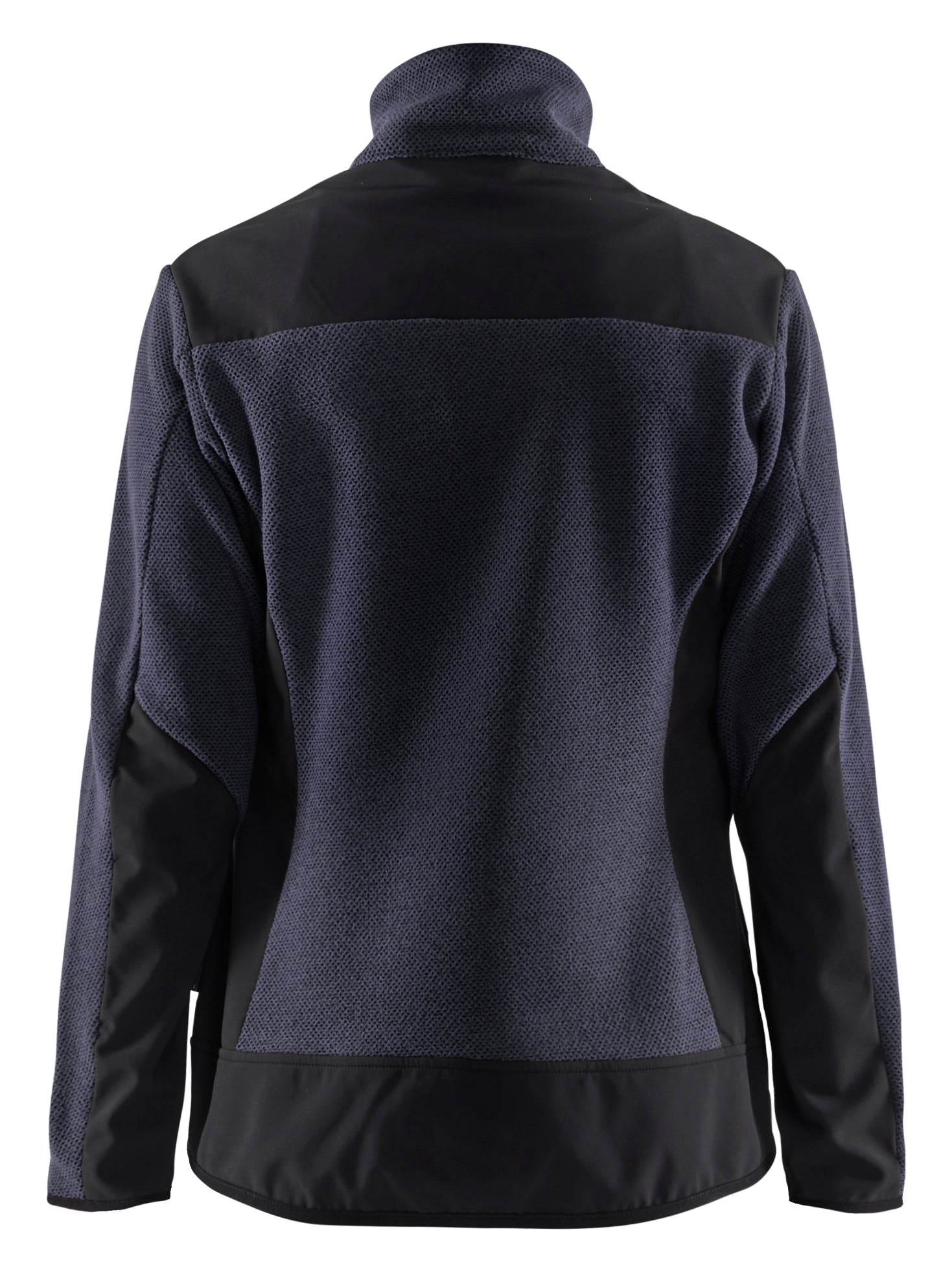Blåkläder 5943 Dame Strikket jakke med Softshell nærbillede med logo
