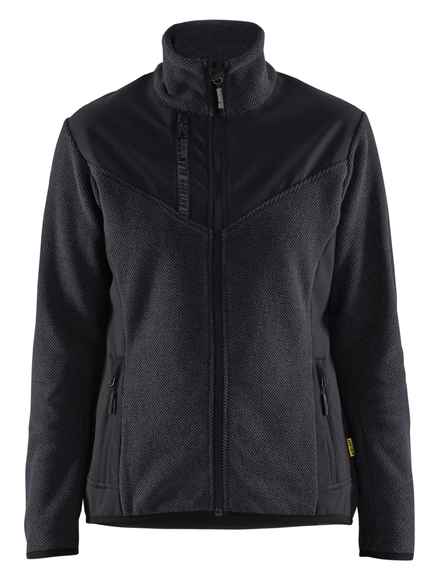 Blåkläder 5943 Dame Strikket jakke med Softshell produktfoto med firmalogo