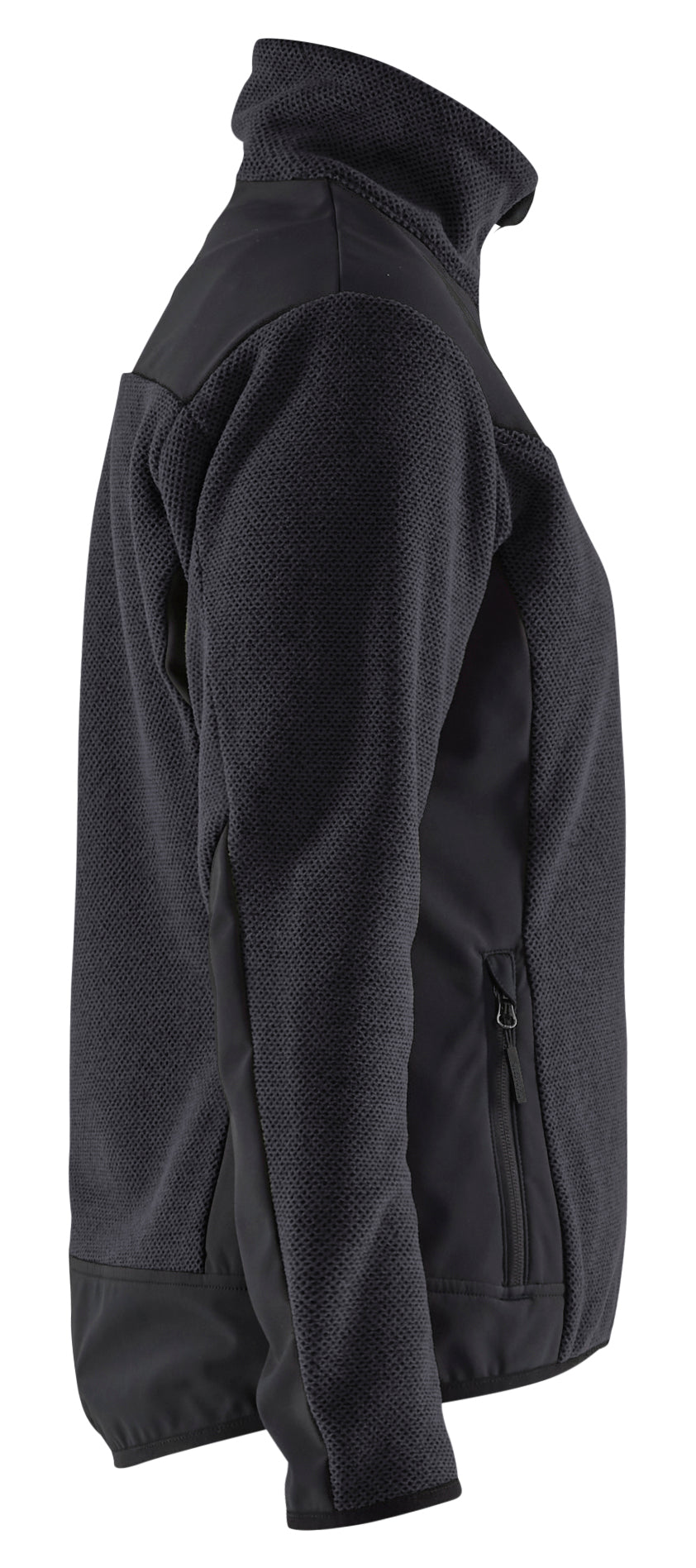 Blåkläder 5943 Dame Strikket jakke med Softshell nærbillede til broderi