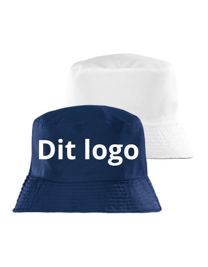 Bøllehat med logo nærbillede med logo