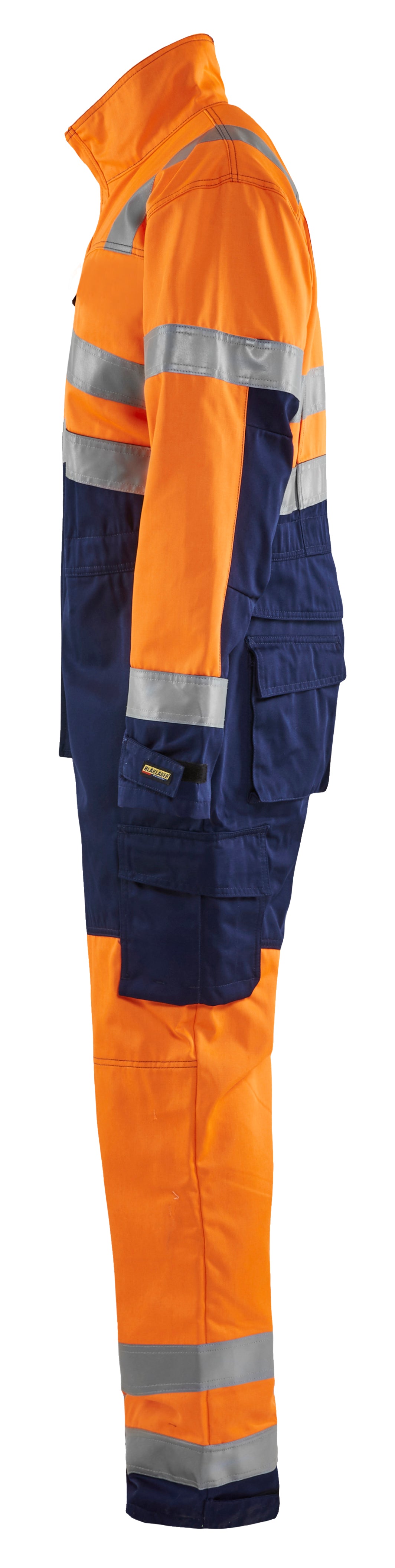 Blåkläder 6373 High Vis Kedeldragt nærbillede med tryk