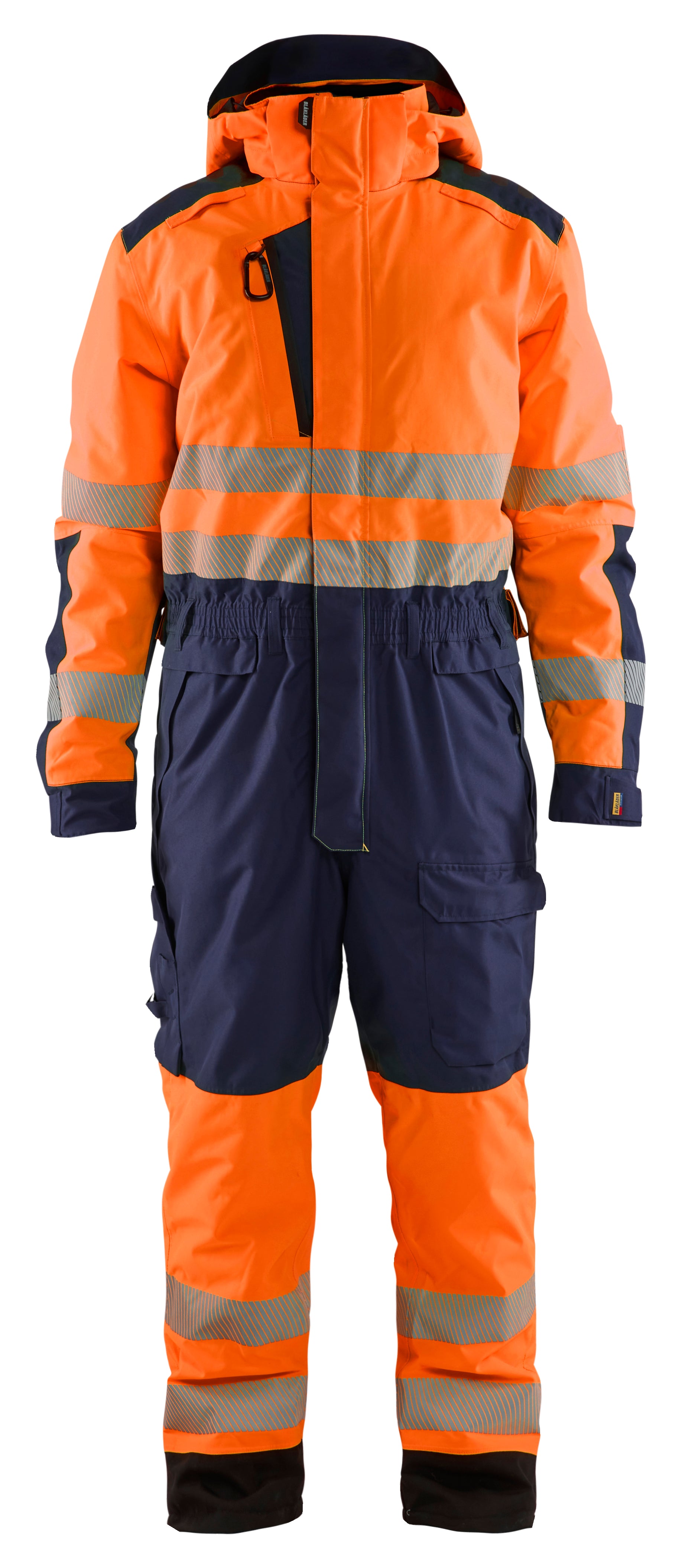 Blåkläder 6725 High Vis Vinter Kedeldragt detalje med firmalogo