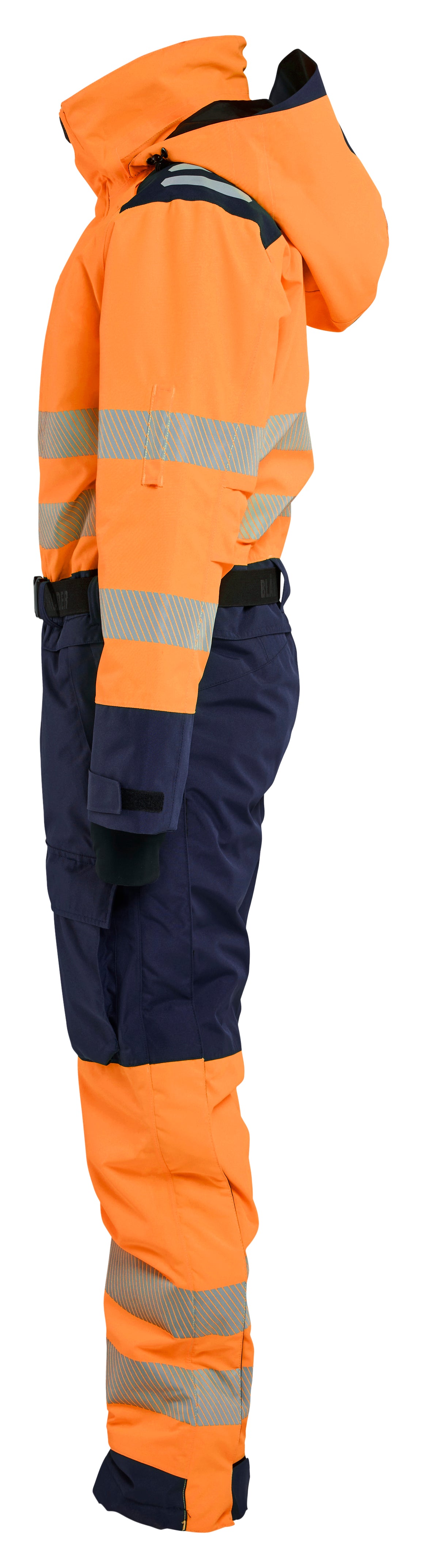 Blåkläder 6726 Dame High Vis Vinterkedeldragt nærbillede med tryk