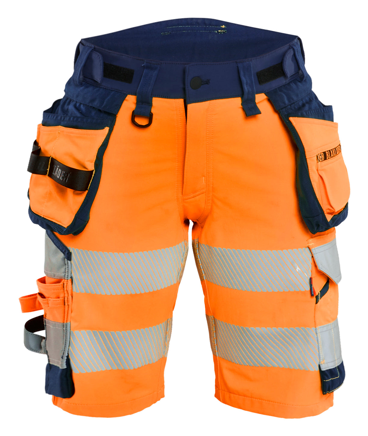 Blåkläder 7020 Dame High Vis Shorts 4-vejs Stretch detalje med firmalogo