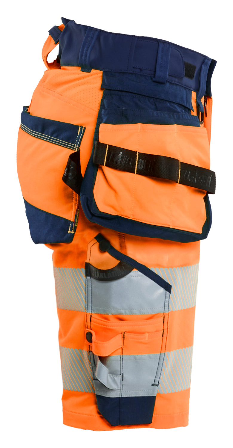 Blåkläder 7020 Dame High Vis Shorts 4-vejs Stretch produktbillede til broderi