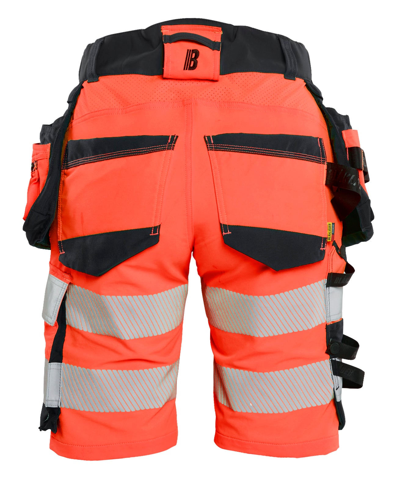 Blåkläder 7020 Dame High Vis Shorts 4-vejs Stretch detalje med logo