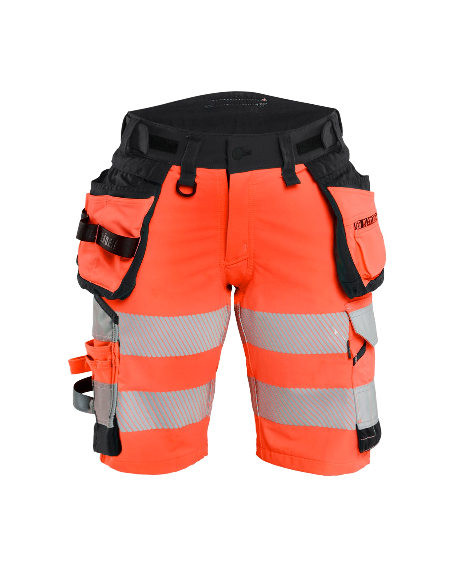 Blåkläder 7020 Dame High Vis Shorts 4-vejs Stretch, High Vis Rød/Sort