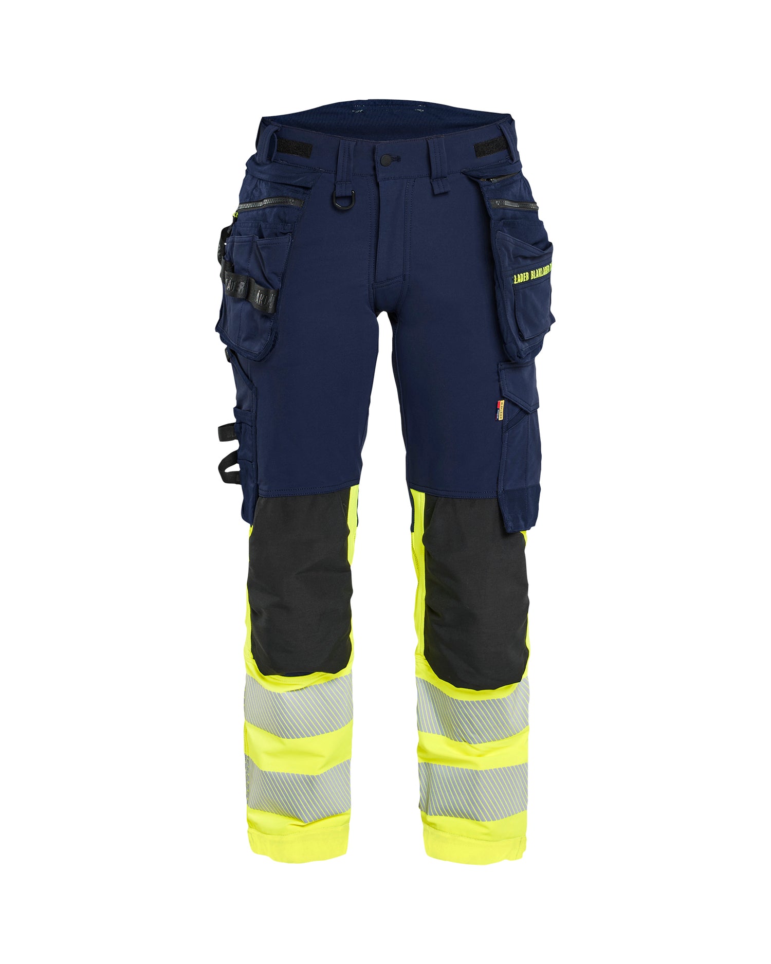 Blåkläder 7025 Dame High Vis Buks 4-vejs Stretch, Marineblå/High Vis Gul