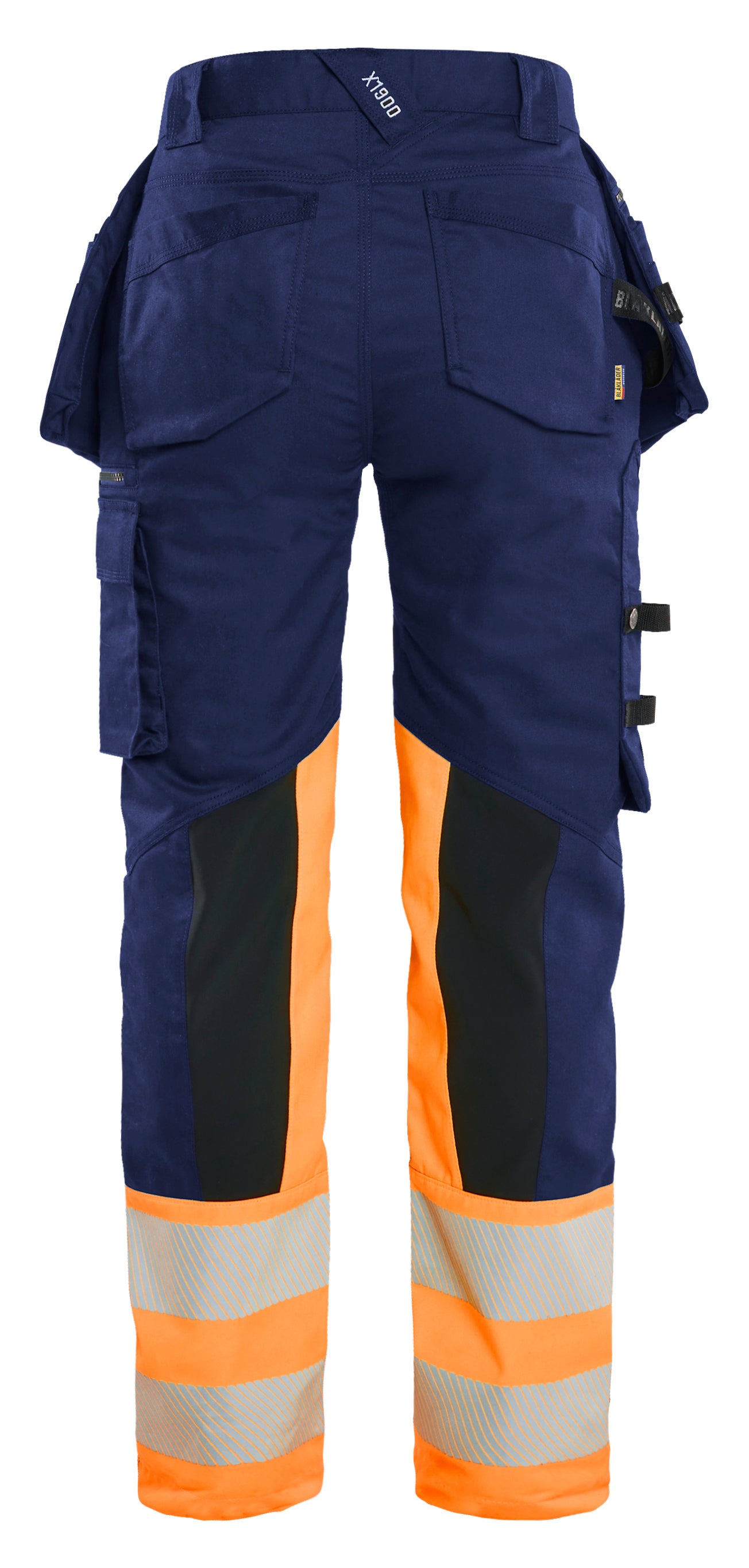 Blåkläder 7030 Dame High Vis Buks Stretch nærbillede med logo