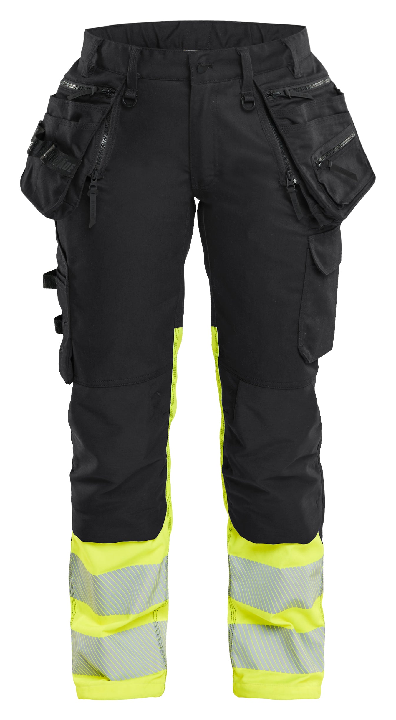 Blåkläder 7030 Dame High Vis Buks Stretch detalje med firmalogo