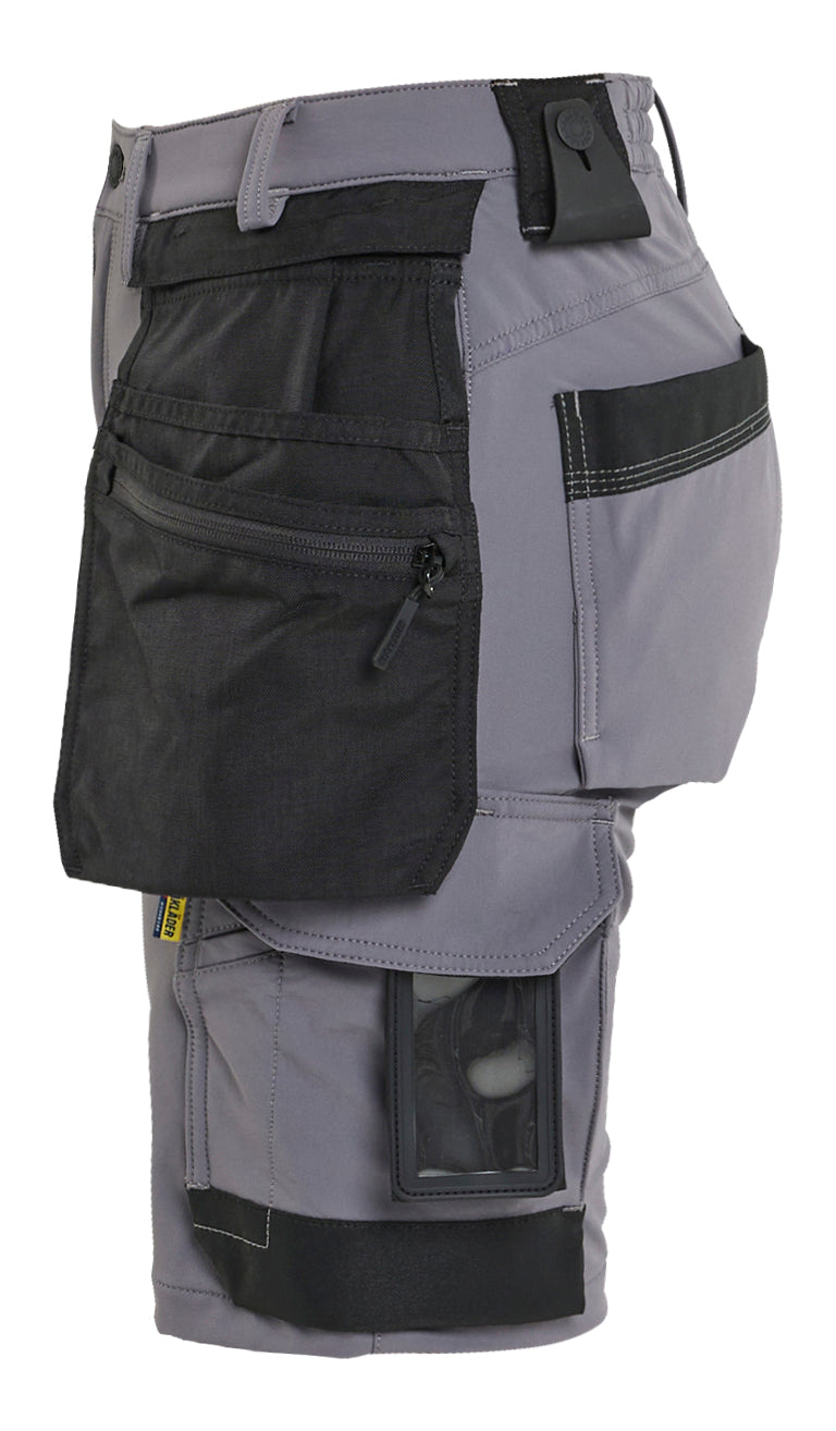 Blåkläder 7124 Dame Håndværker Shorts 4-vejs stretch produktbillede med tryk